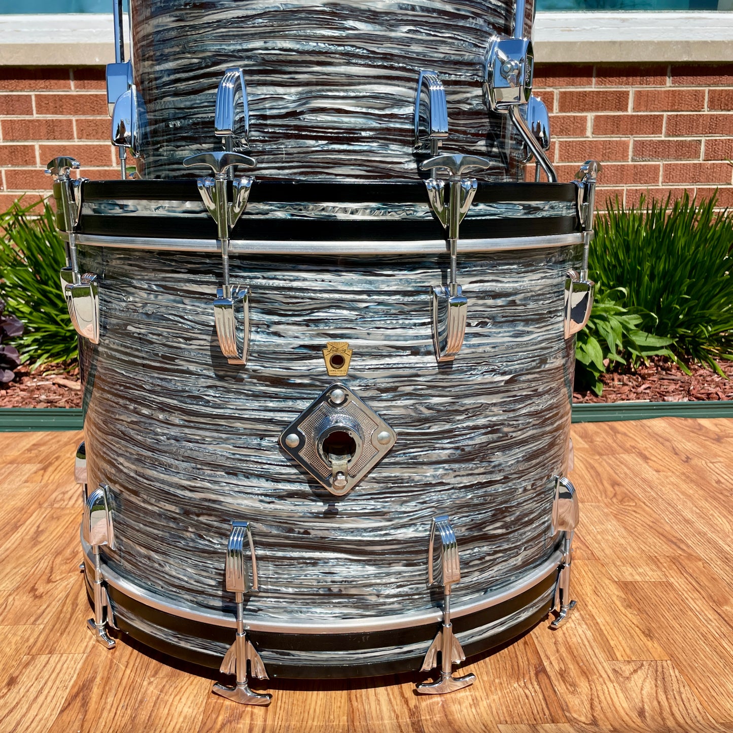 1960s Ludwig Hollywood Outfit Drum Set Oyster Blue Pearl Collectors Grade!