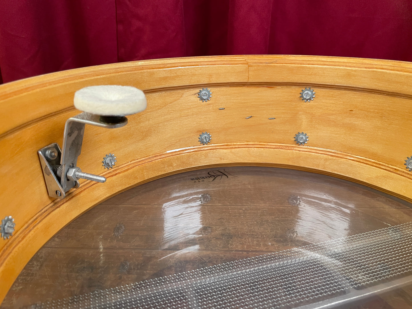 1960s Rogers Wood Dyna-Sonic 5x14 Snare Drum No. 32 Blue Sparkle Dynasonic