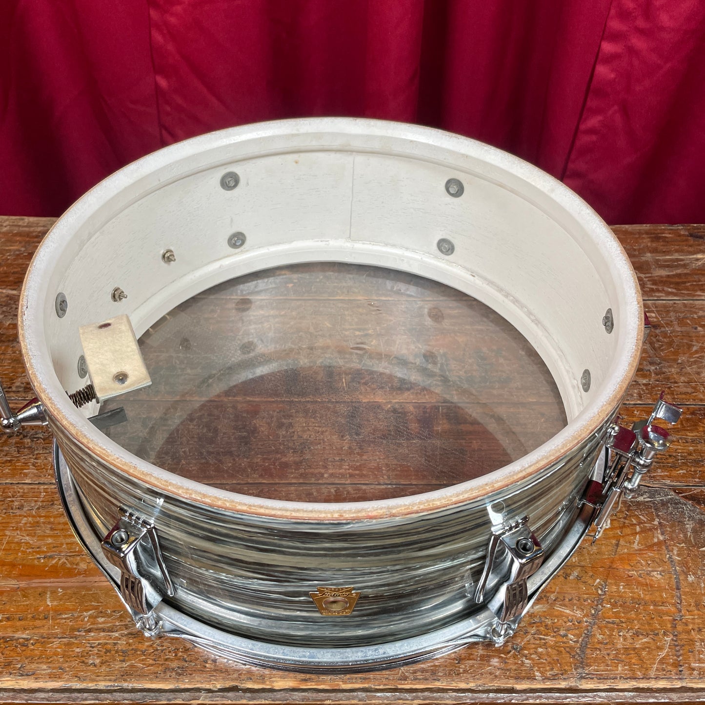 1960s Ludwig 5x14 Pioneer Snare Drum Oyster Blue Pearl