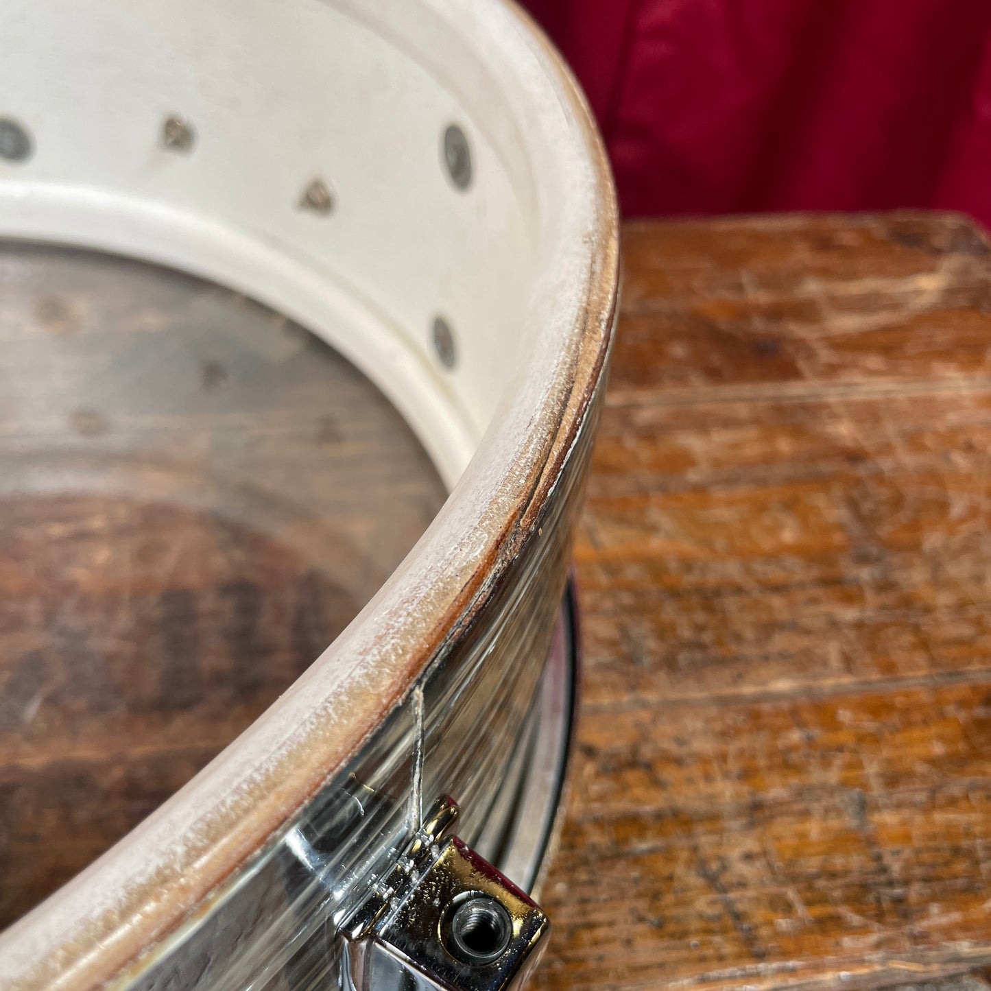 1960s Ludwig 5x14 Pioneer Snare Drum Oyster Blue Pearl