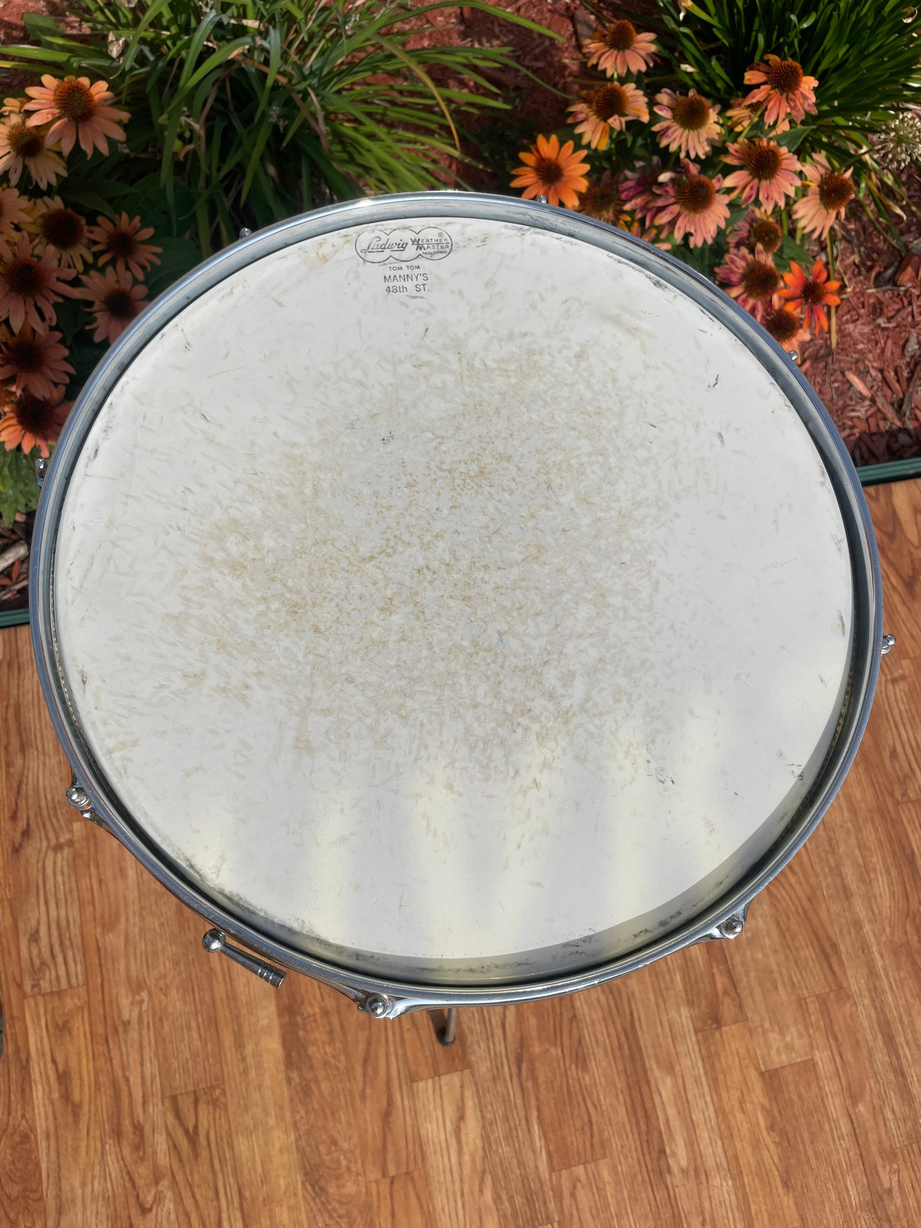 1960s Ludwig 16x16 Super Classic Floor Tom Drum Sky Blue Pearl