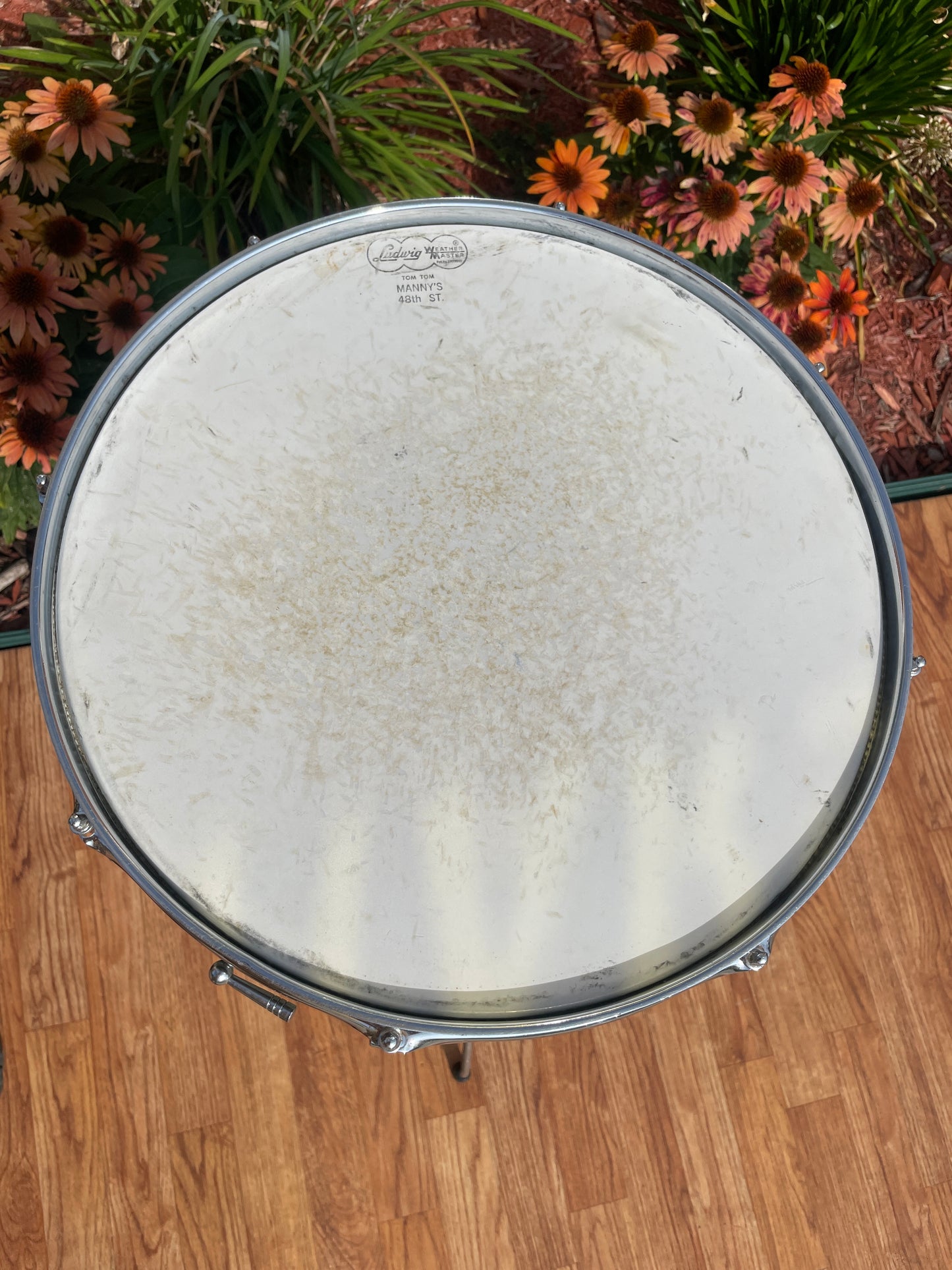 1960s Ludwig 16x16 Super Classic Floor Tom Drum Sky Blue Pearl
