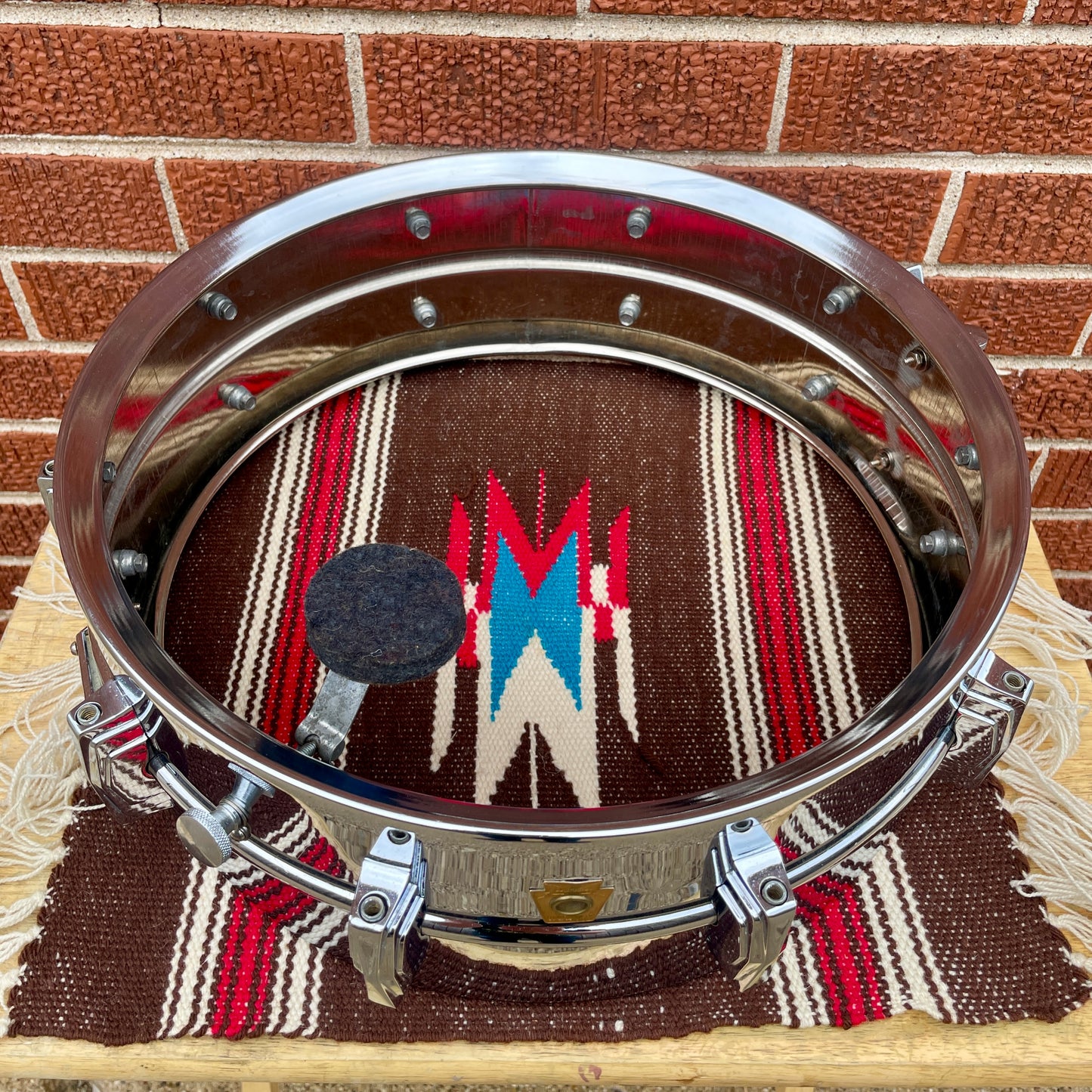 1960s Ludwig 5x14 Pre-Serial Super 400 Supraphonic Chrome Over Brass Snare Drum COB