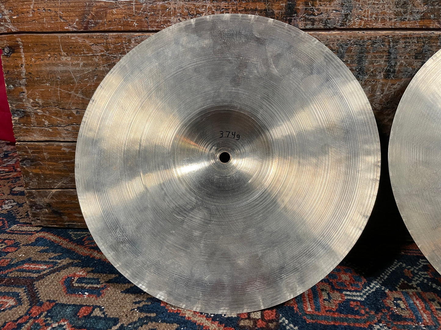 11" Zildjian A 1940s-50s Gene Krupa Trans Stamp Hi-Hat Cymbal Pair 374g/394g *Video Demo*