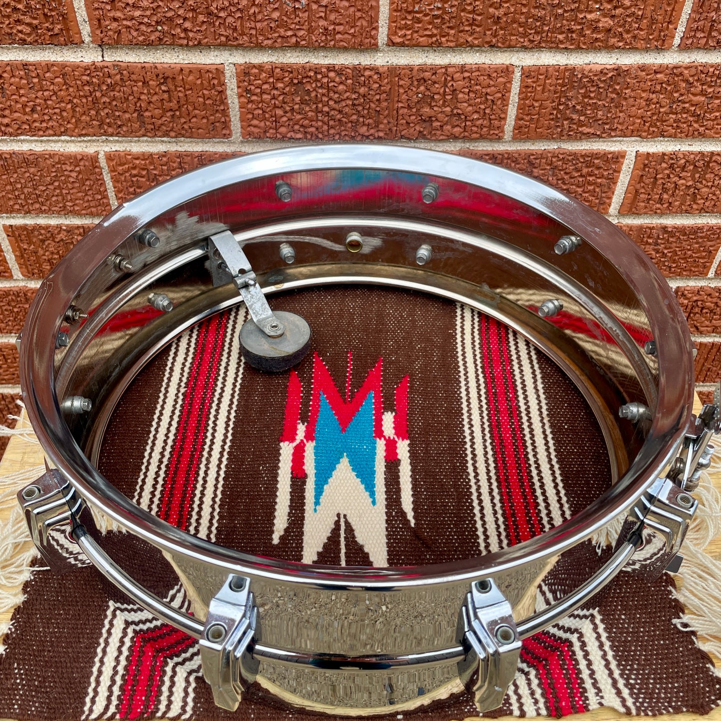 1960s Ludwig 5x14 Pre-Serial Super 400 Supraphonic Chrome Over Brass Snare Drum COB