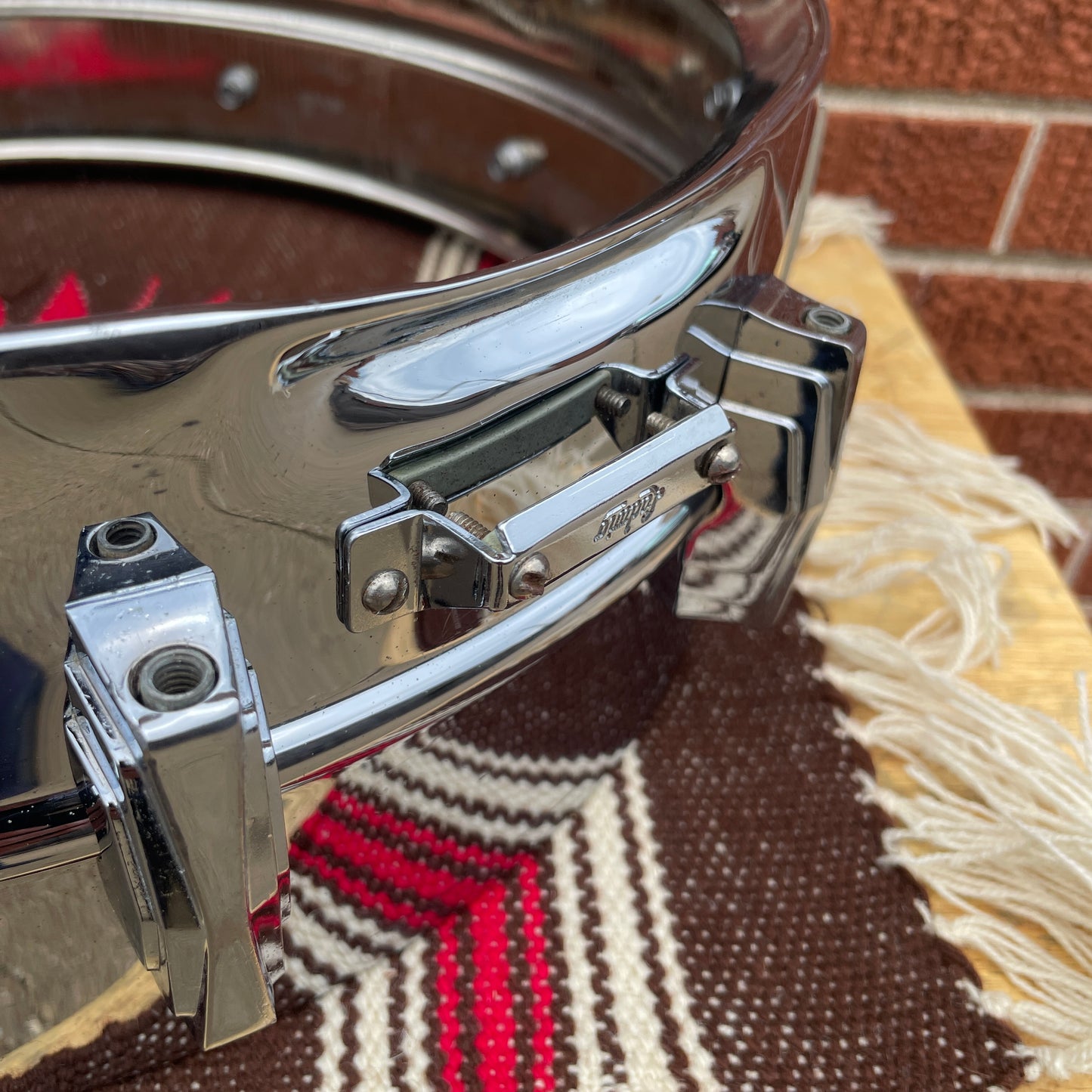 1960s Ludwig 5x14 Pre-Serial Super 400 Supraphonic Chrome Over Brass Snare Drum COB