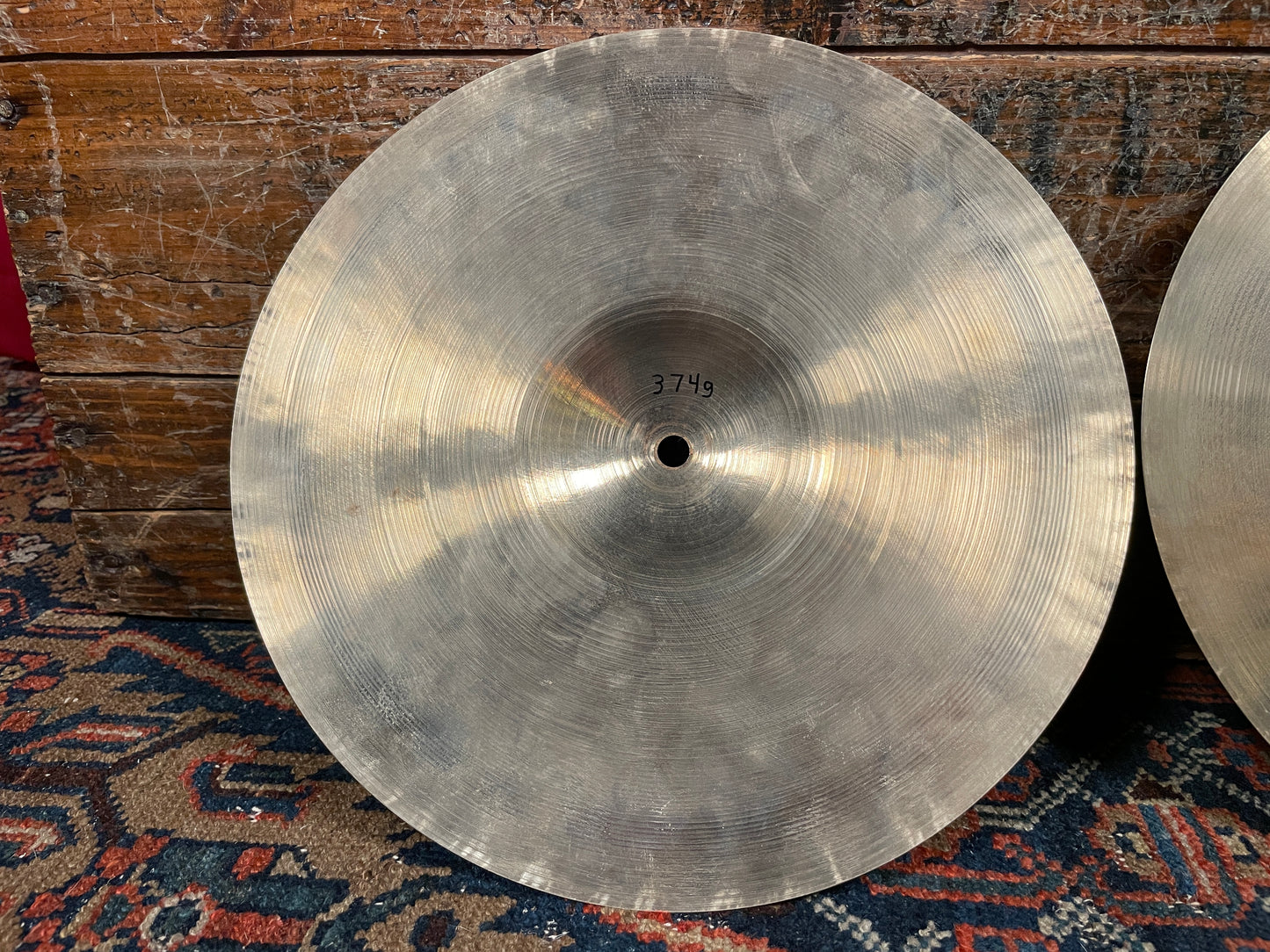 11" Zildjian A 1940s-50s Gene Krupa Trans Stamp Hi-Hat Cymbal Pair 374g/394g *Video Demo*