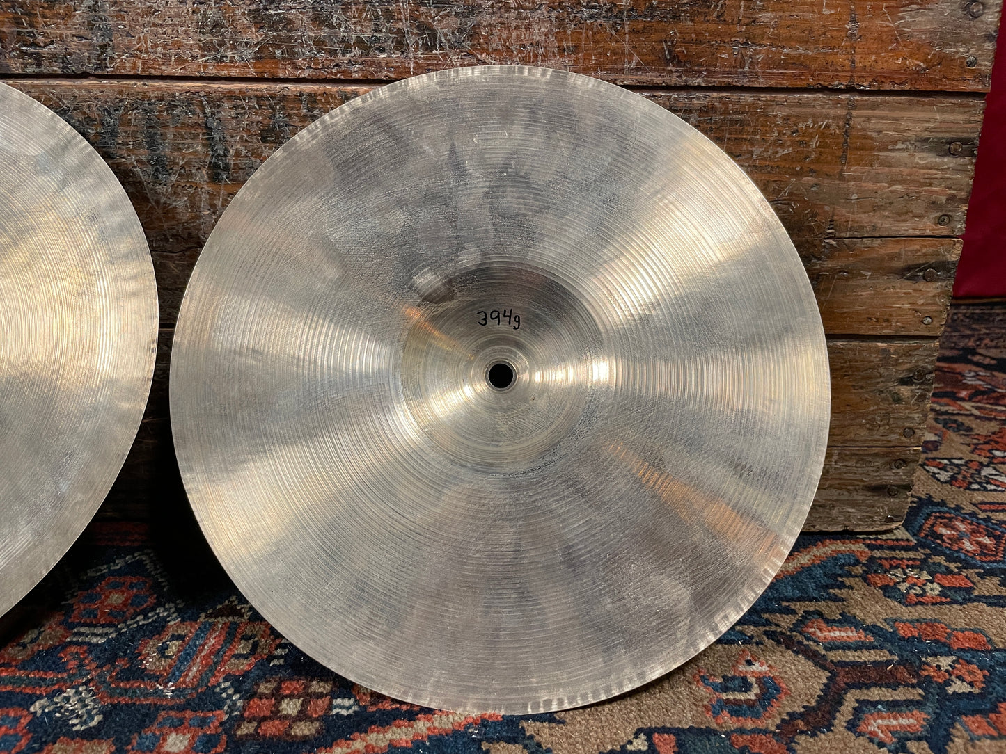 11" Zildjian A 1940s-50s Gene Krupa Trans Stamp Hi-Hat Cymbal Pair 374g/394g *Video Demo*