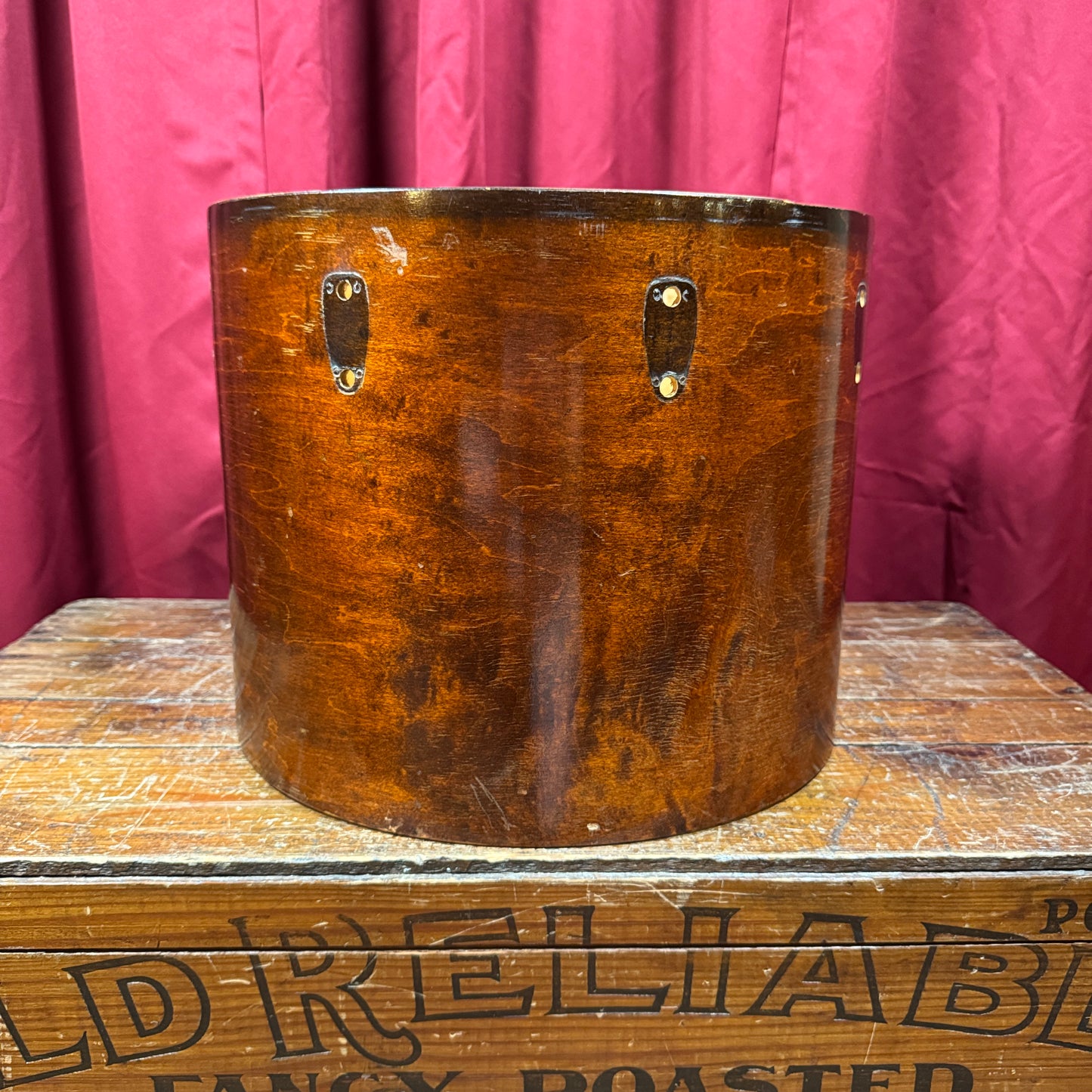 1970s Slingerland 12x15 Concert Tom Drum Shell Single Mahogany 3-Ply