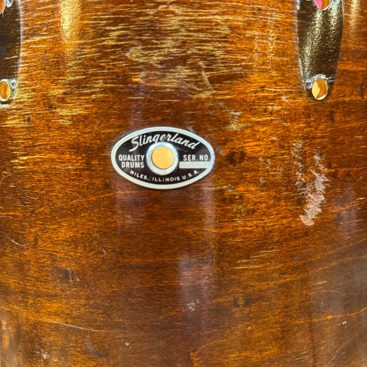 1970s Slingerland 12x15 Concert Tom Drum Shell Single Mahogany 3-Ply