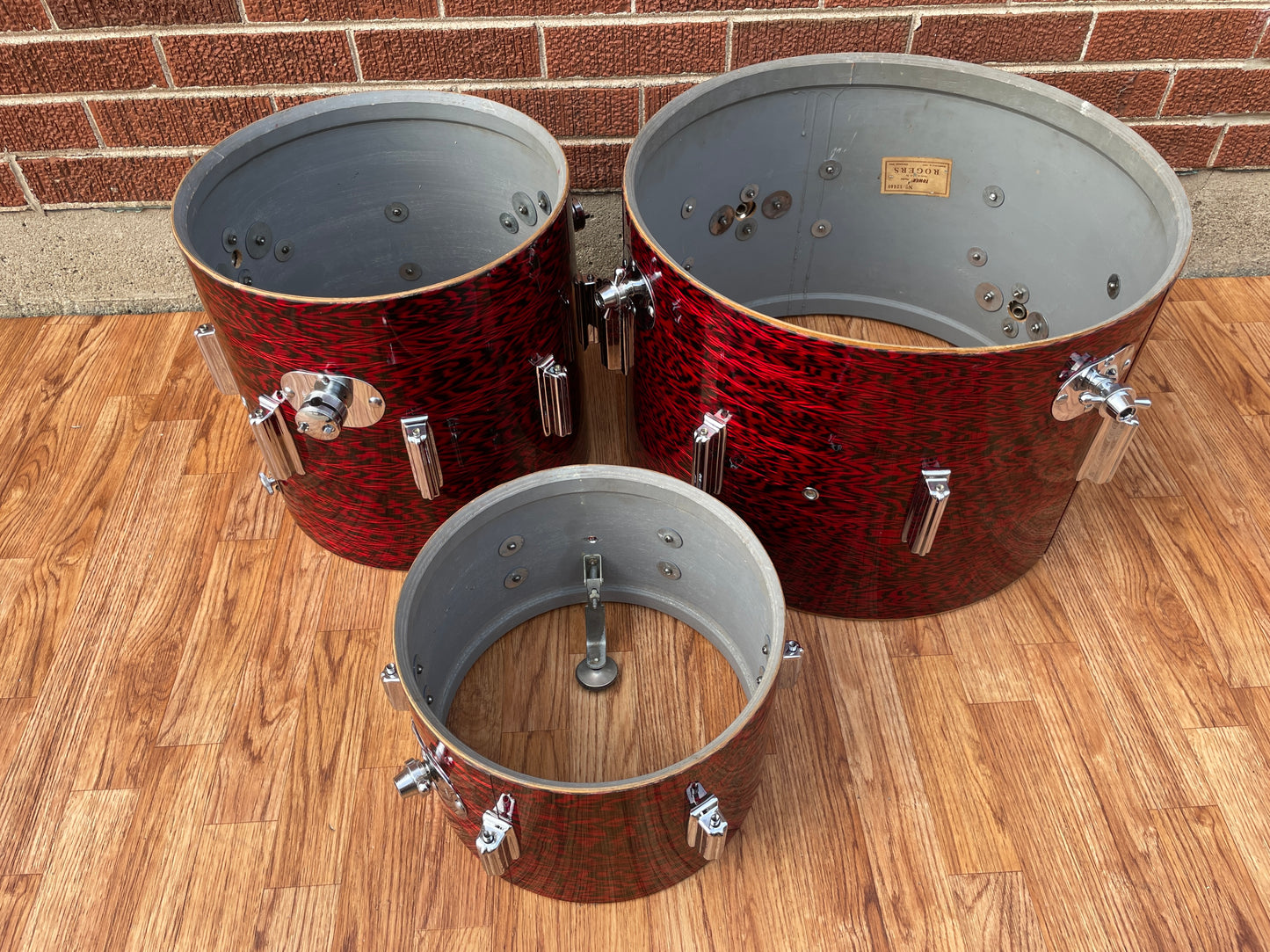 1960s Rogers Cleveland Tower Delta Drum Set Red Onyx 20/12/14