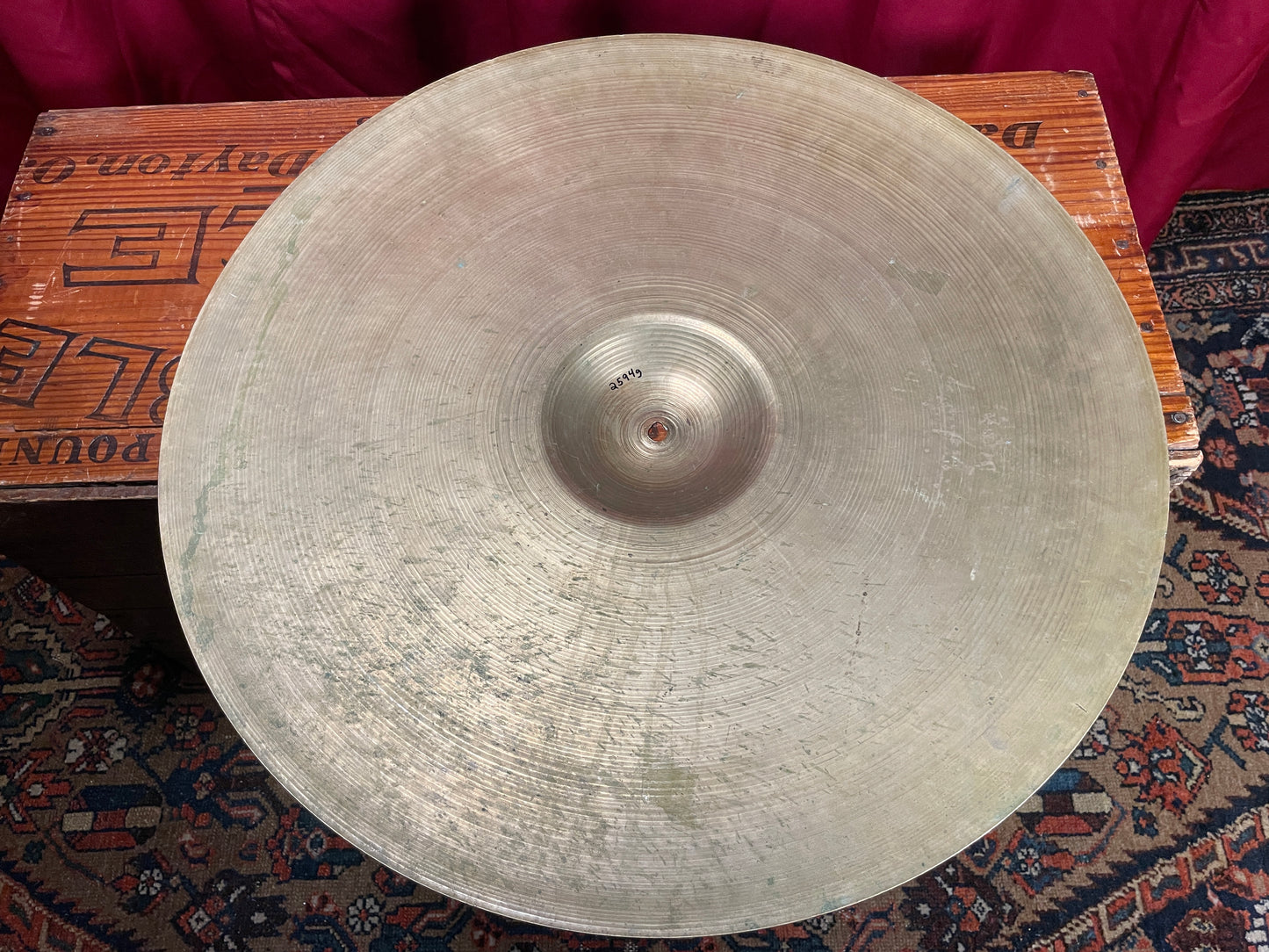 22" Zildjian A 1950s Large Stamp Ride Cymbal 2594g *Video Demo*