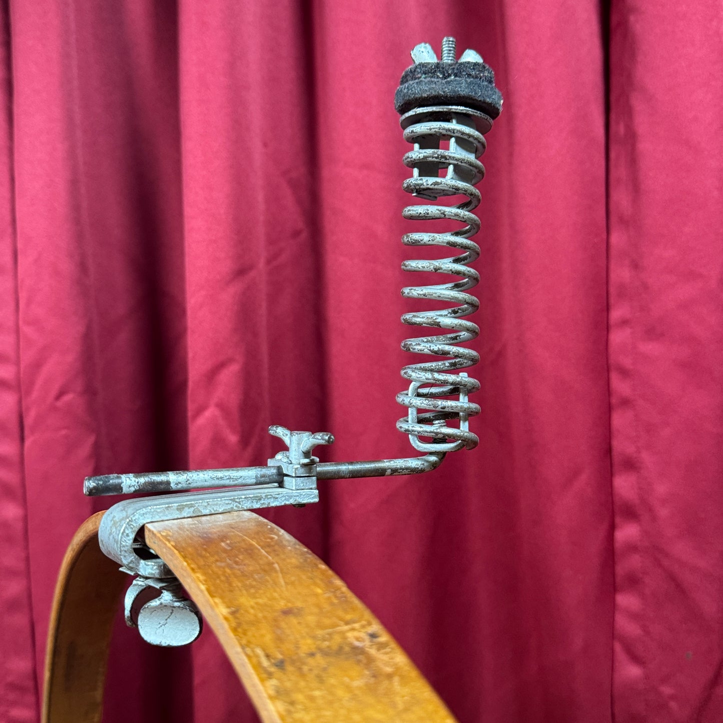 1920s Leedy Spring Cymbal Holder No. 98 1/2 Nickel