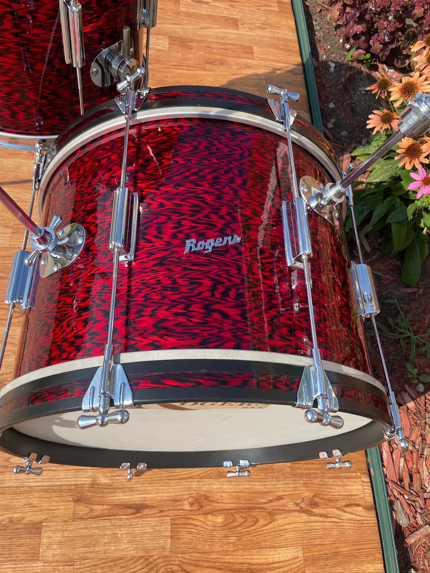 1960s Rogers Cleveland Tower Delta Drum Set Red Onyx 20/12/14