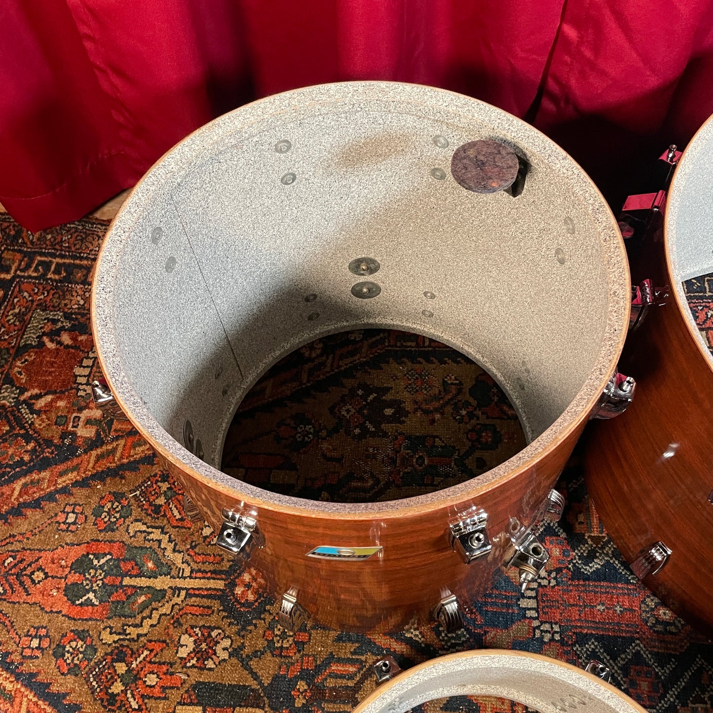 1970s Ludwig Big Beat 3-Ply Drum Set Mahogany Cortex 22/12/13/16