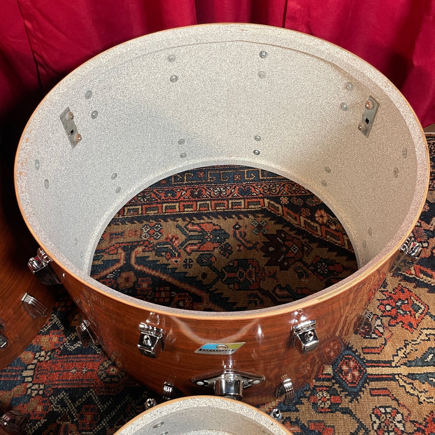 1970s Ludwig Big Beat 3-Ply Drum Set Mahogany Cortex 22/12/13/16