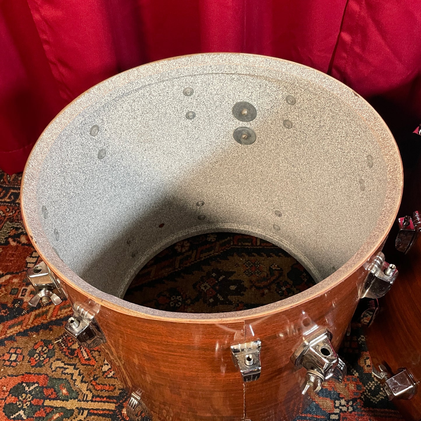 1970s Ludwig Big Beat 3-Ply Drum Set Mahogany Cortex 22/12/13/16