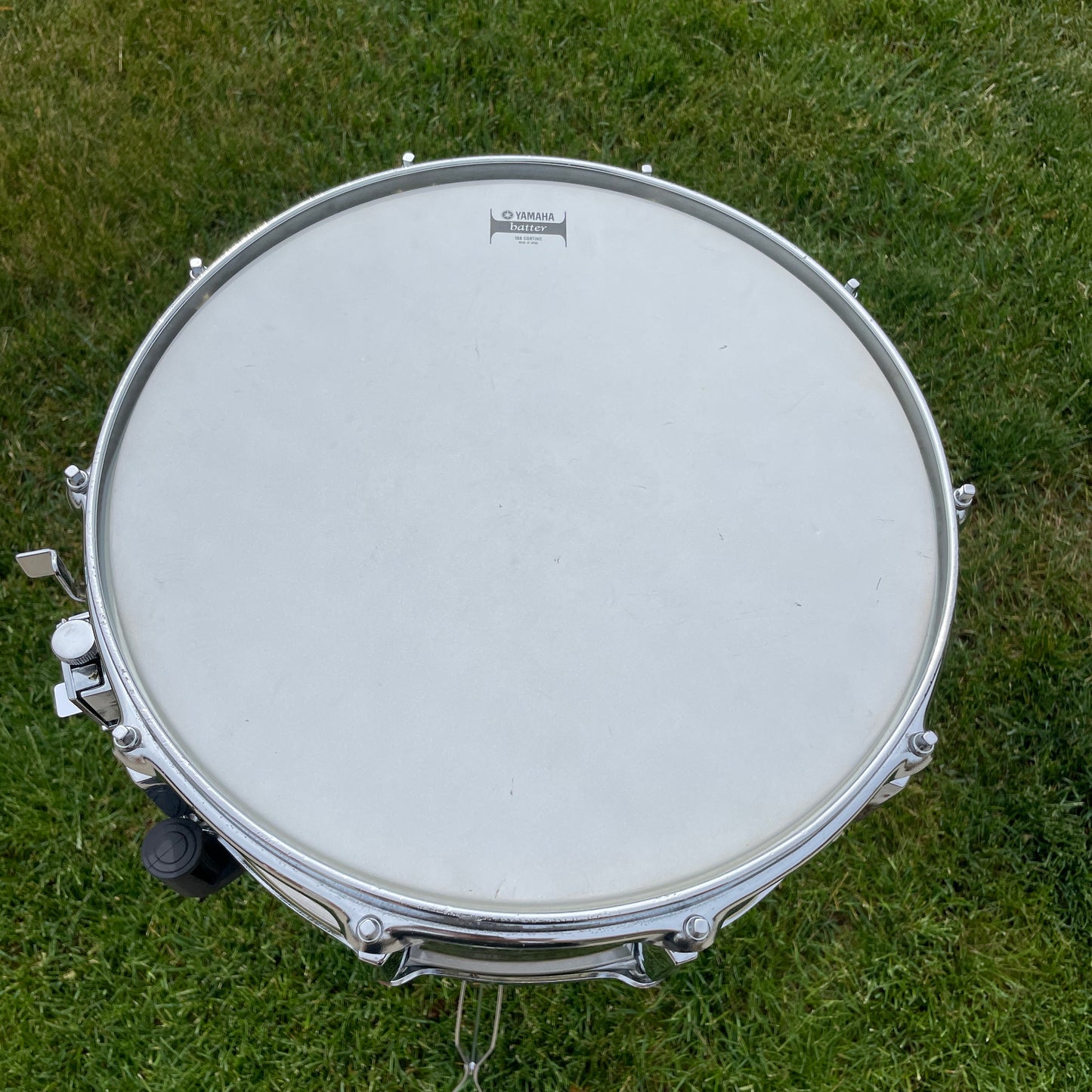 1980s Yamaha SD495 5.5x14 Brass Snare Drum 10-Lug