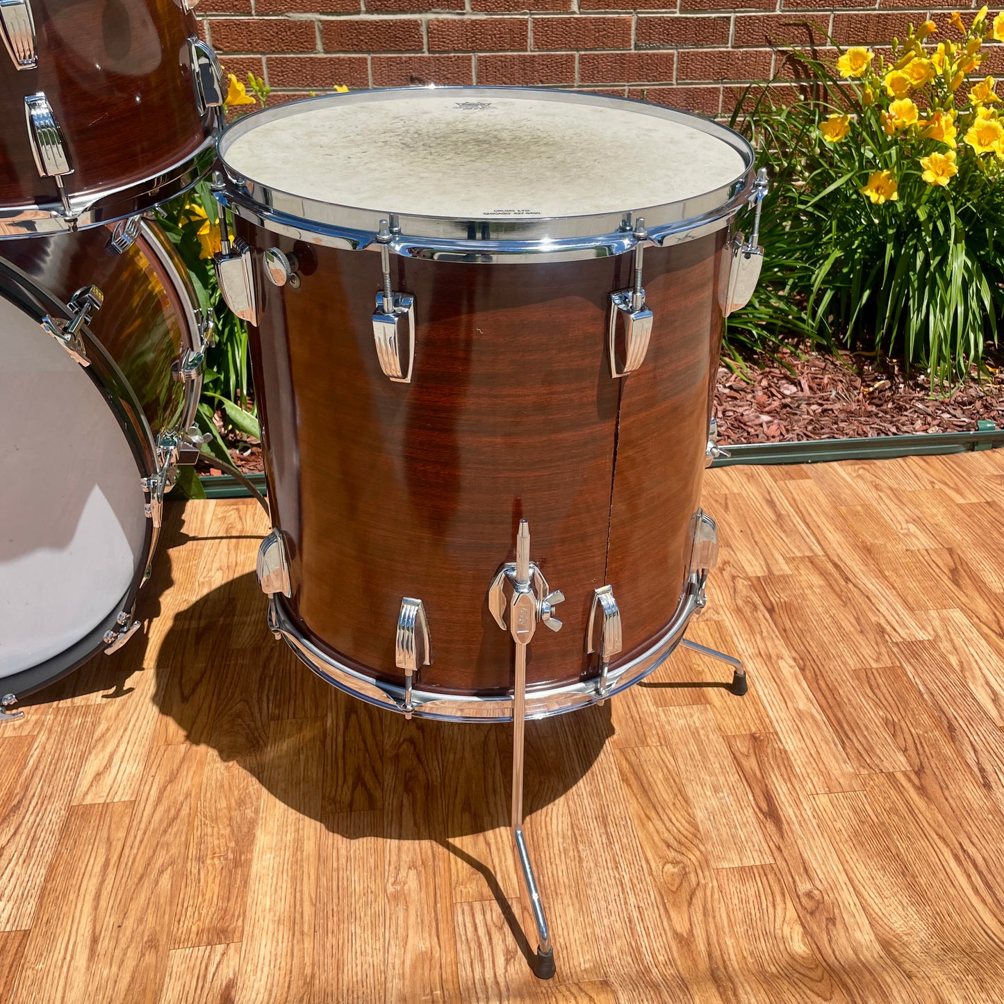 1970s Ludwig Big Beat 3-Ply Drum Set Mahogany Cortex 22/12/13/16