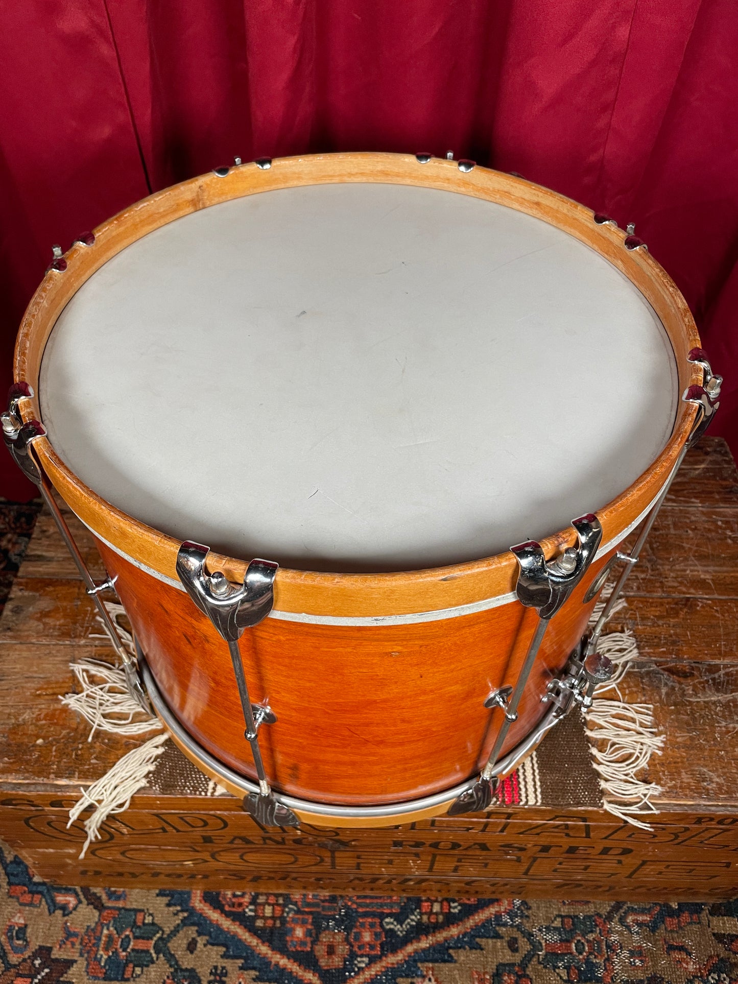 1960s Gretsch 12x16 Renown PX4532 Marching Snare Drum Mahogany