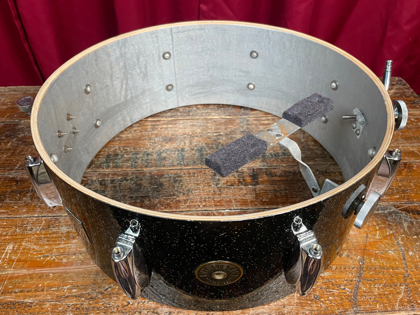 1958 Gretsch 5.5x14 Snare Drum 75th Anniversary Sparkle Round Badge