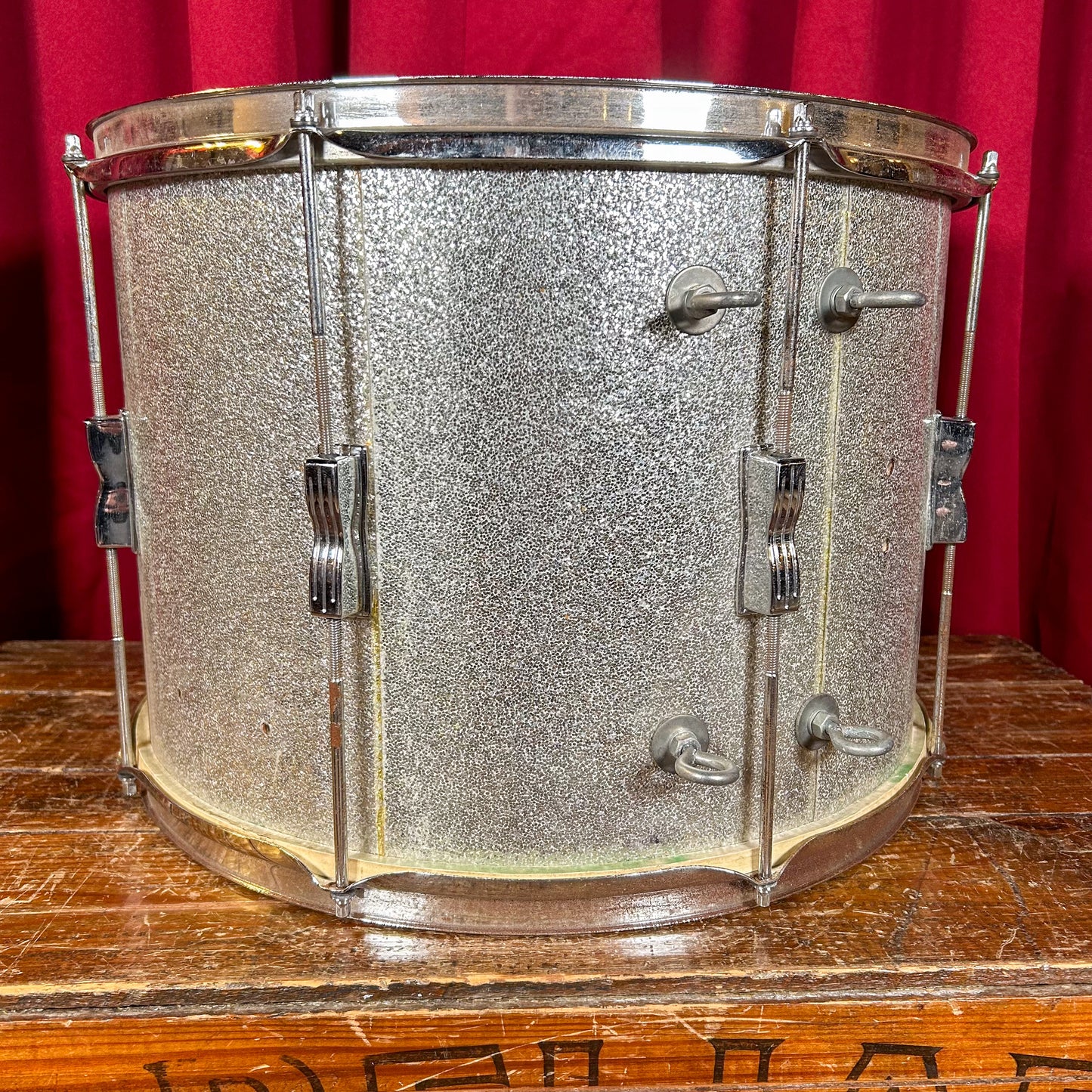 1970s Ludwig 12x17 Tenor Drum Silver Sparkle