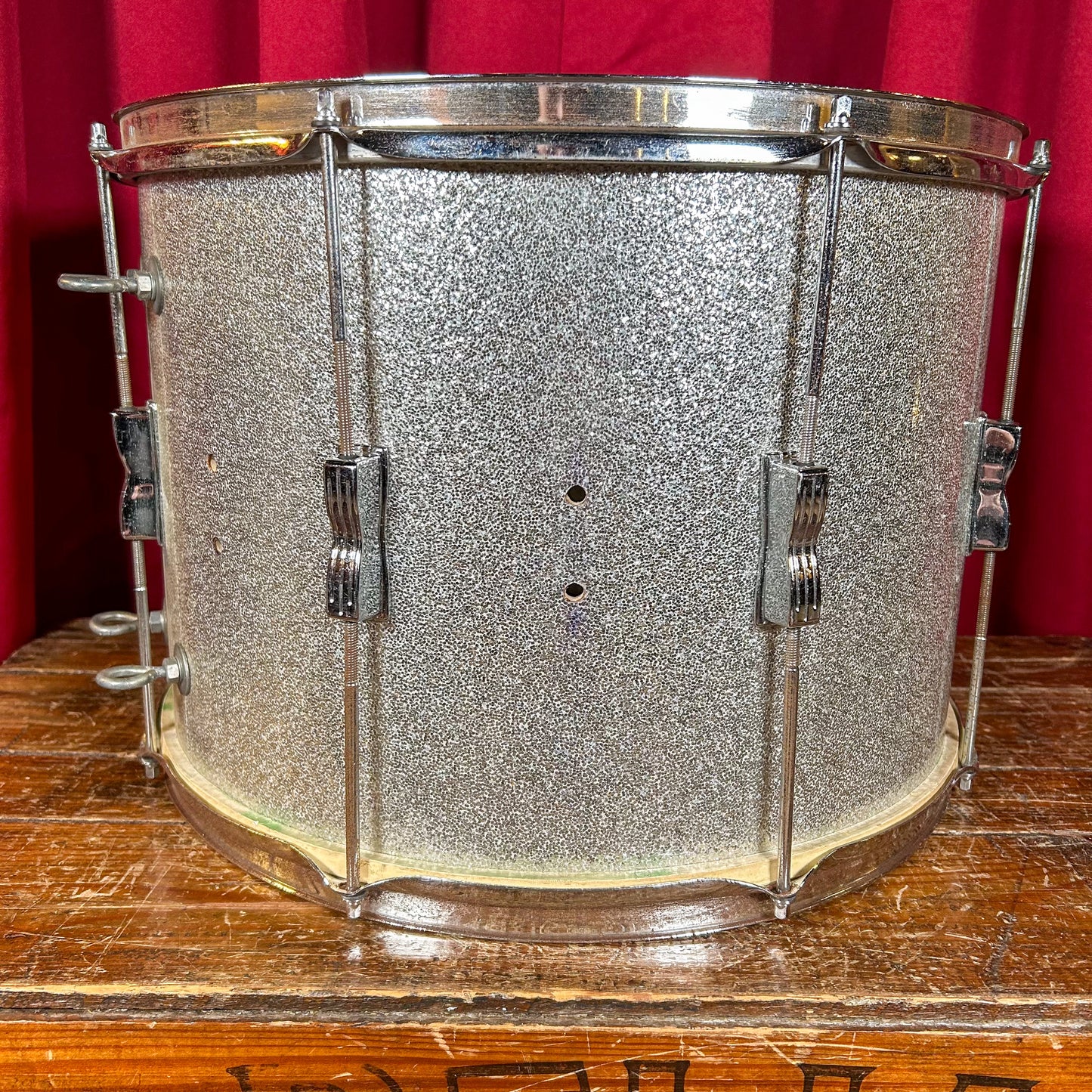 1970s Ludwig 12x17 Tenor Drum Silver Sparkle