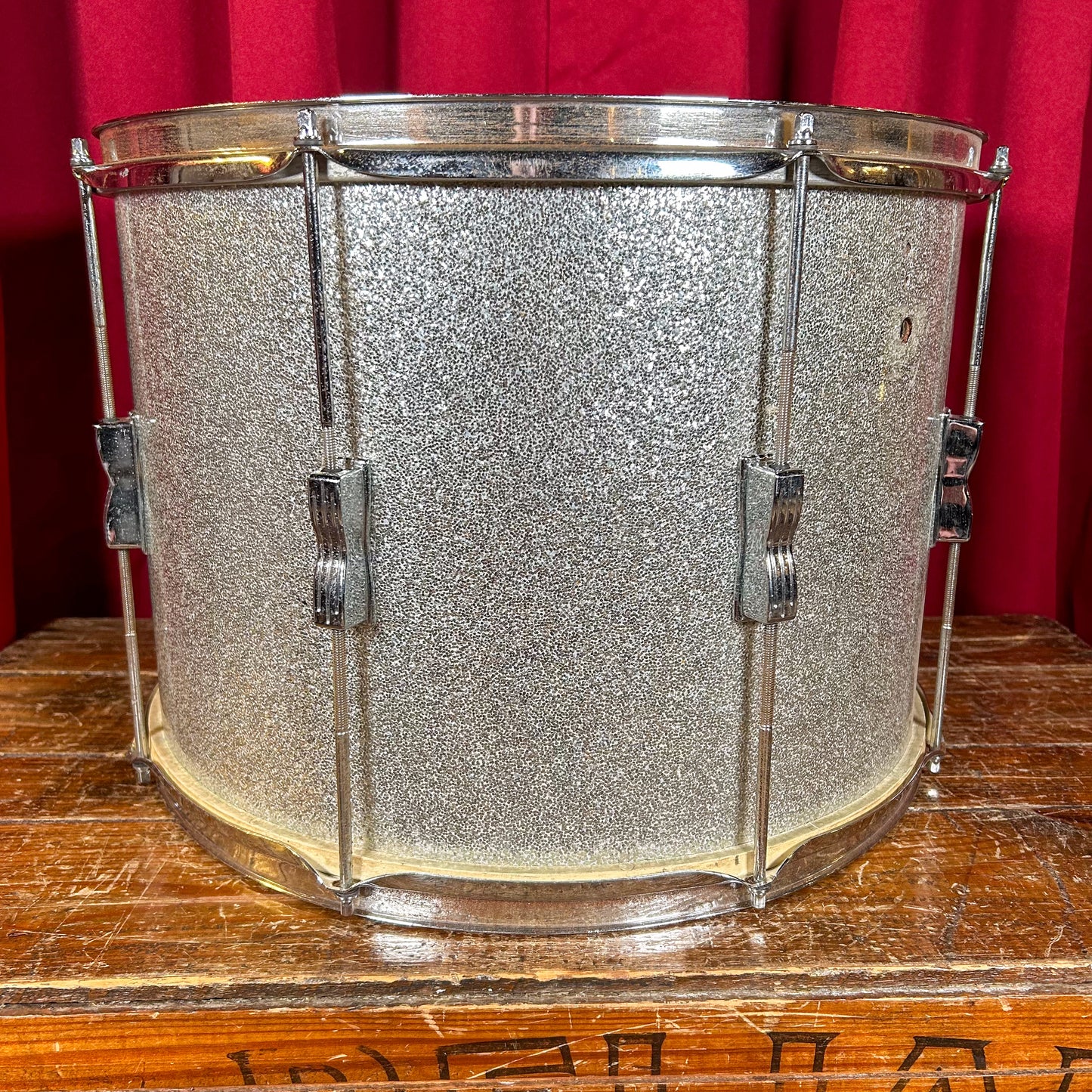 1970s Ludwig 12x17 Tenor Drum Silver Sparkle