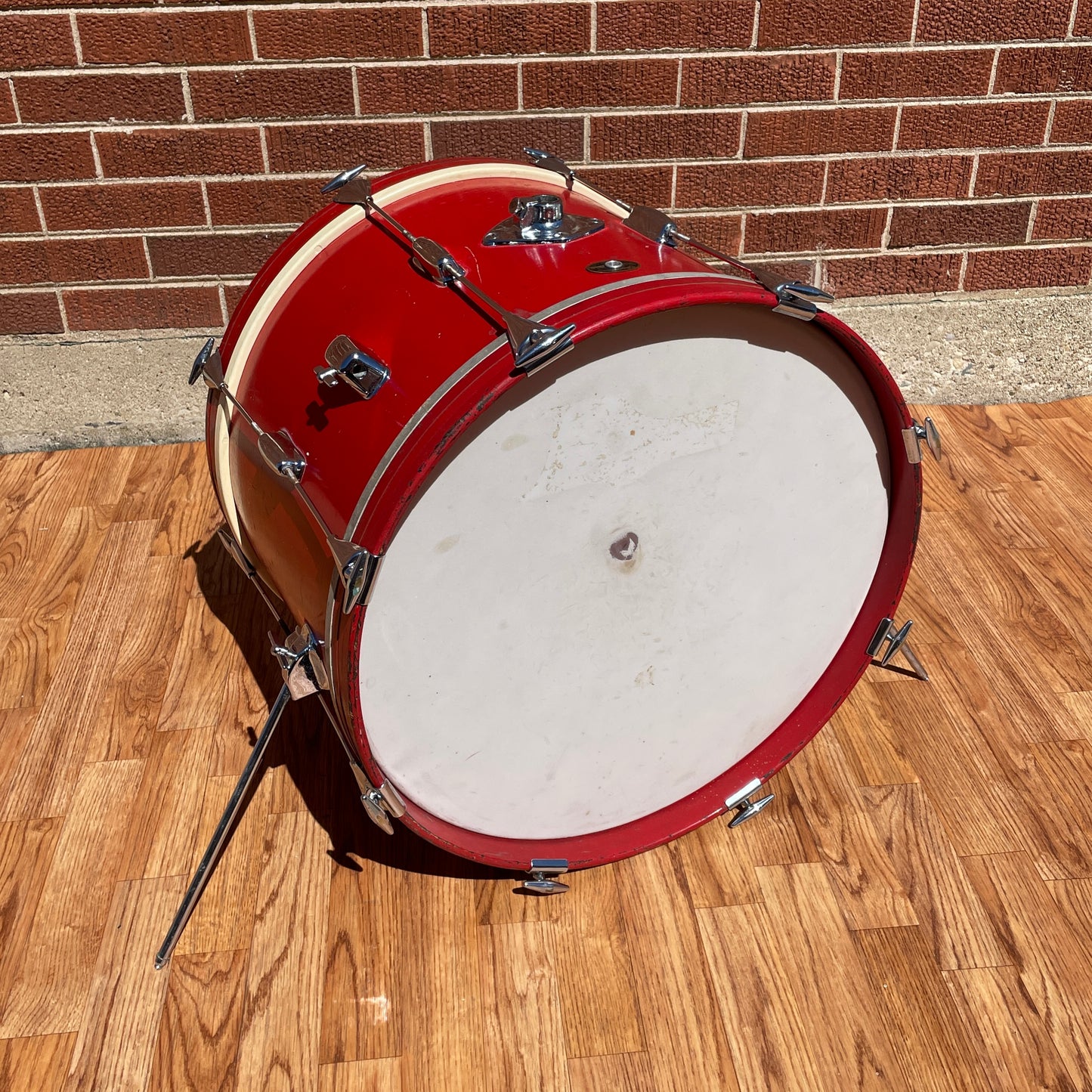 1960s Slingerland 14x20 Stage Band Bass Drum Red Lacquer