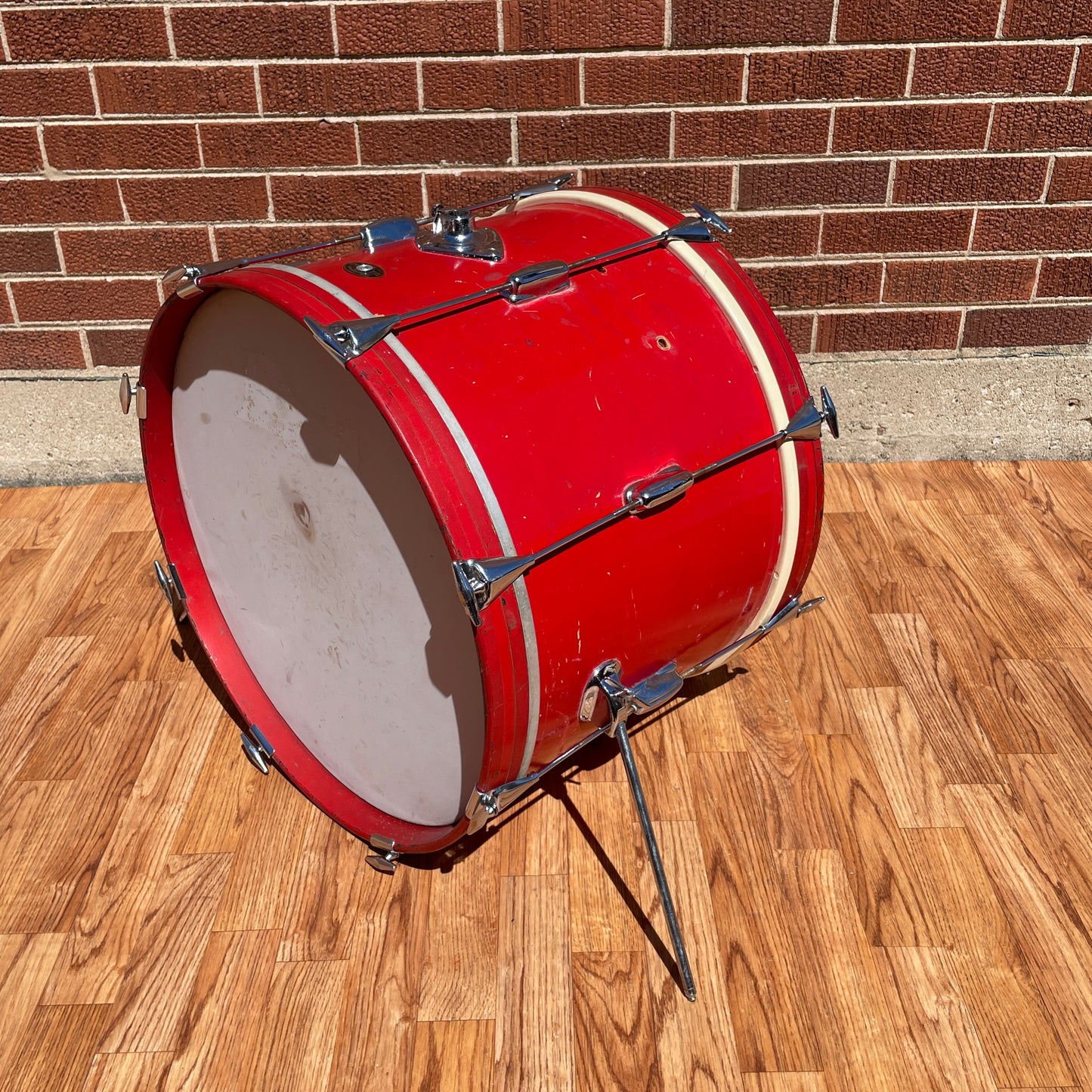 1960s Slingerland 14x20 Stage Band Bass Drum Red Lacquer