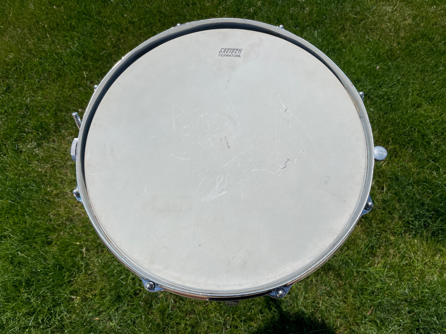 1958 Gretsch 5.5x14 Snare Drum 75th Anniversary Sparkle Round Badge