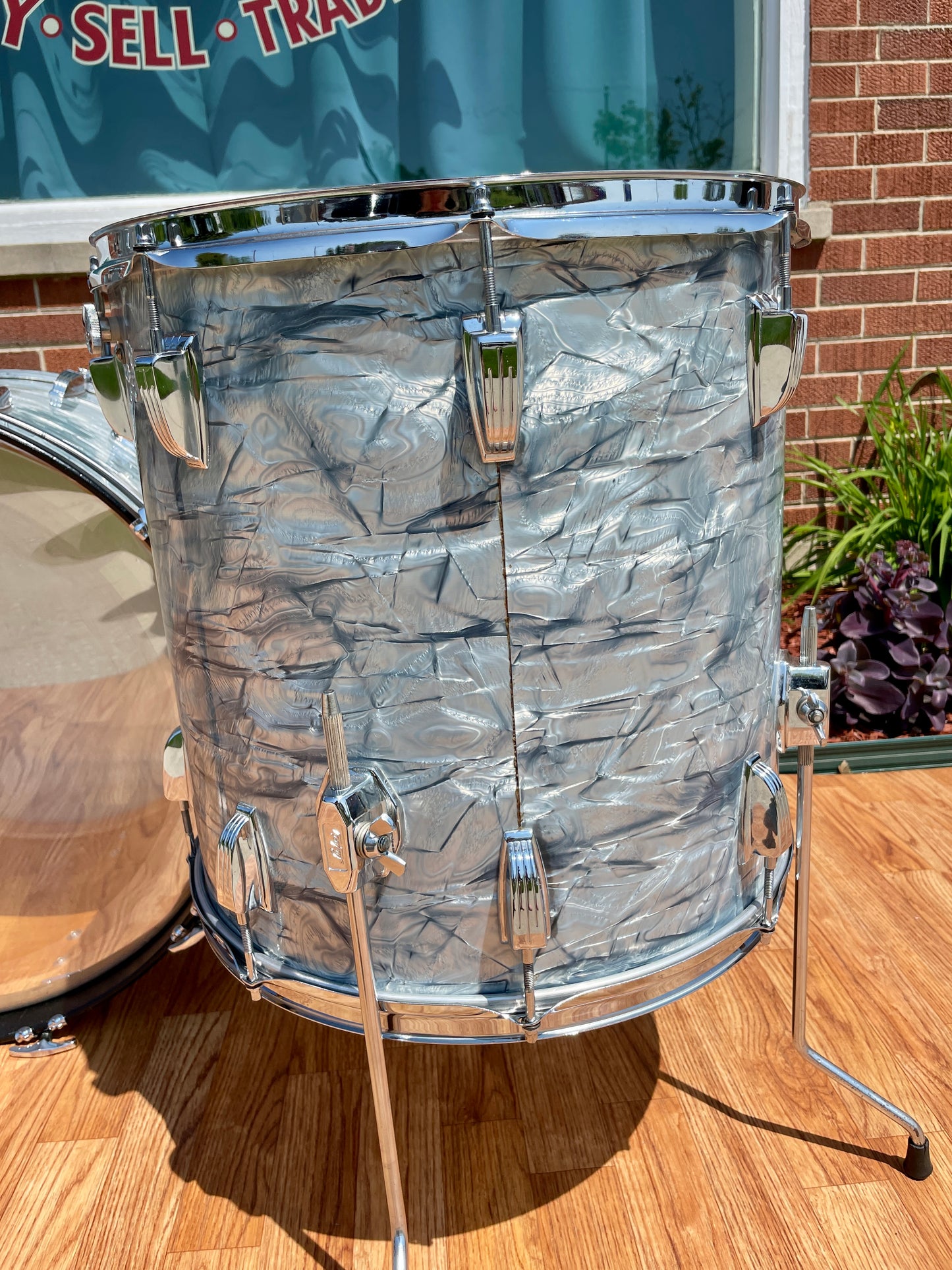 1970s Ludwig Super Classic Drum Set Sky Blue Pearl 22/13/16