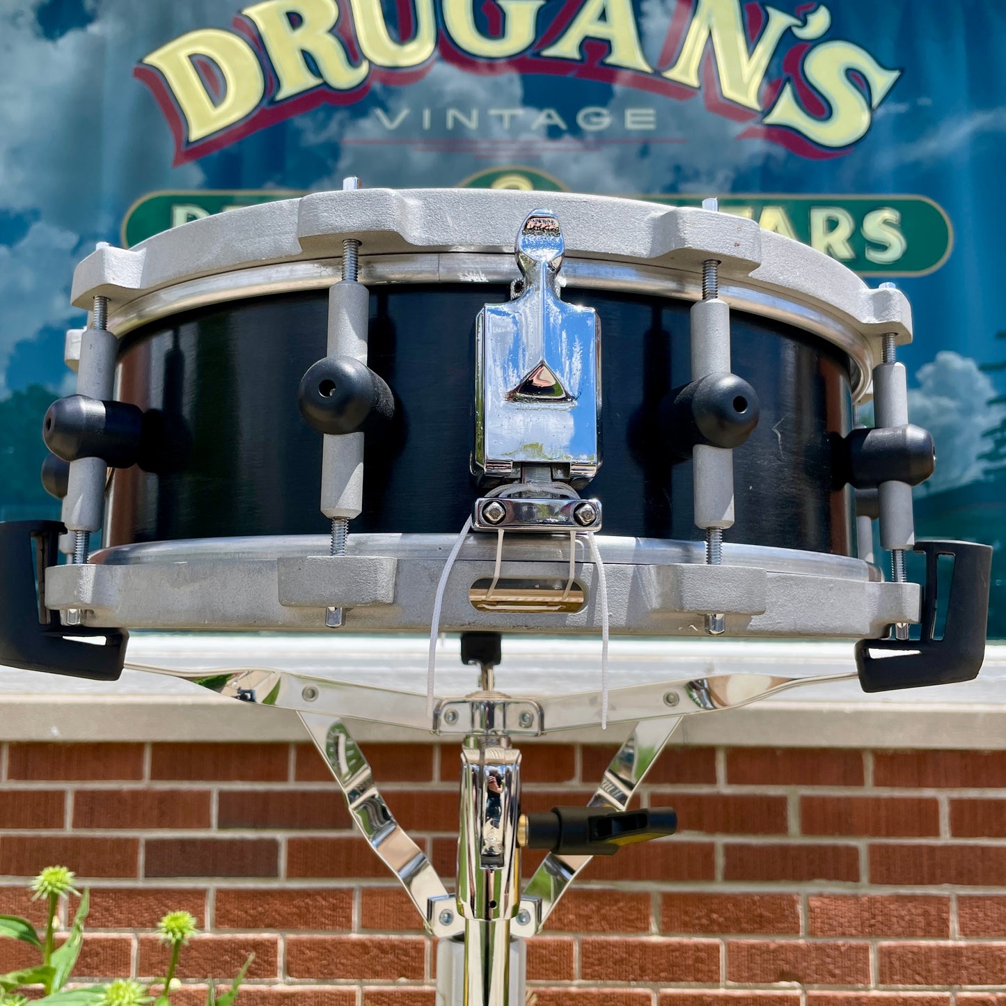 Bison Drum Company 5x14 Snare Drum Black w/ NGU Magnesium Alloy Hoops