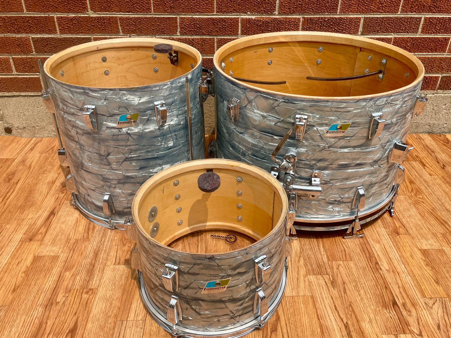 1970s Ludwig Super Classic Drum Set Sky Blue Pearl 22/13/16