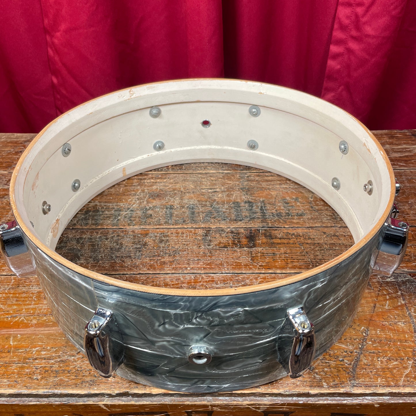1960s Camco Oaklawn 5x14 Tuxedo Snare Drum Sky Blue Pearl 4 Ply