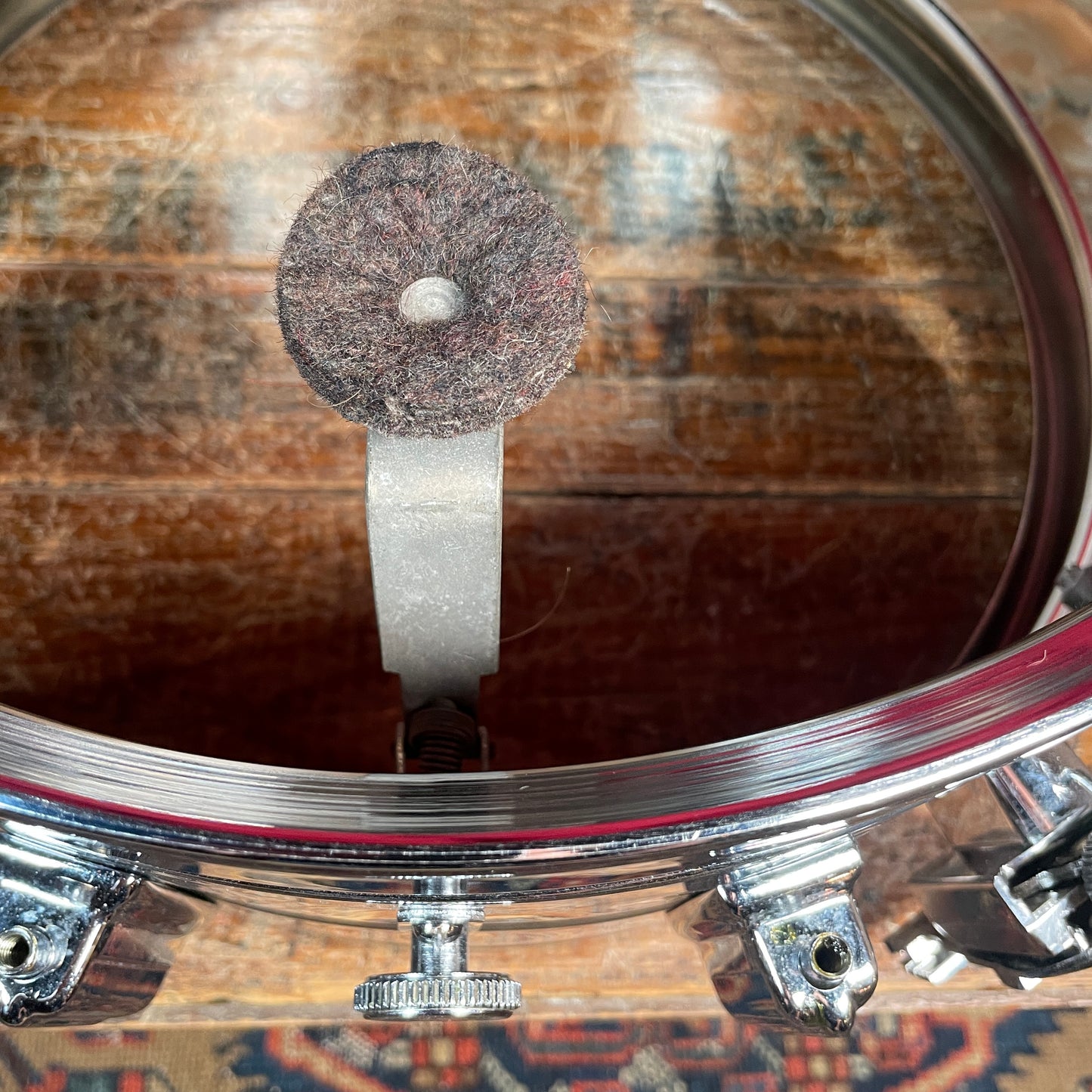 1960s Rogers 6.5x14 Chrome Over Brass Dynasonic Snare Drum COB