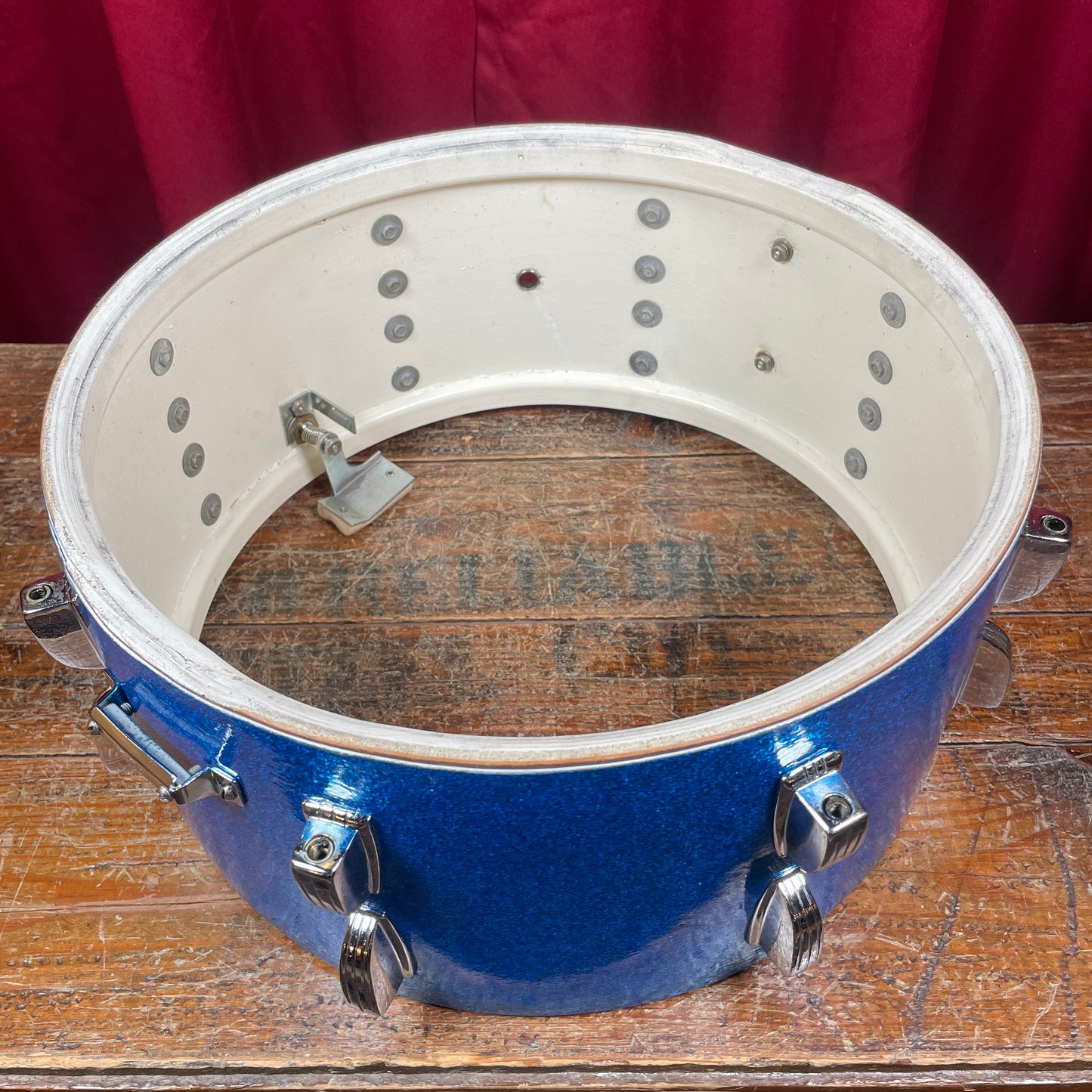1960s Ludwig School Festival 6.5x14 Snare Drum Blue Sparkle COB