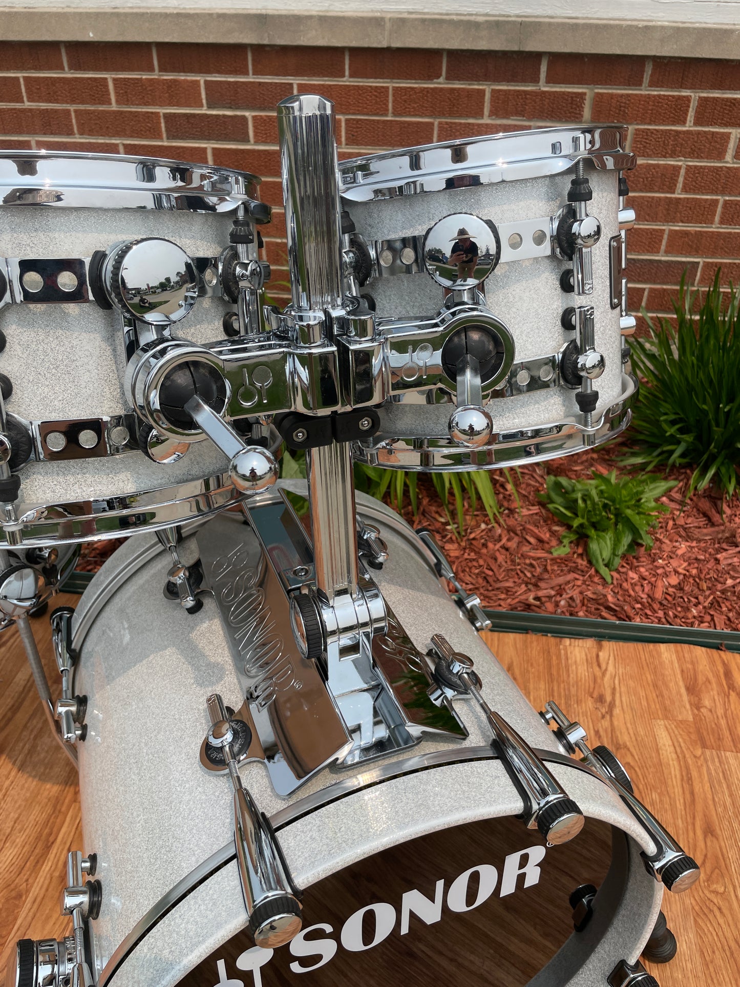 Sonor Designer Series Drum Set Maple Light White Sparkle Lacquer 18/10/12/14