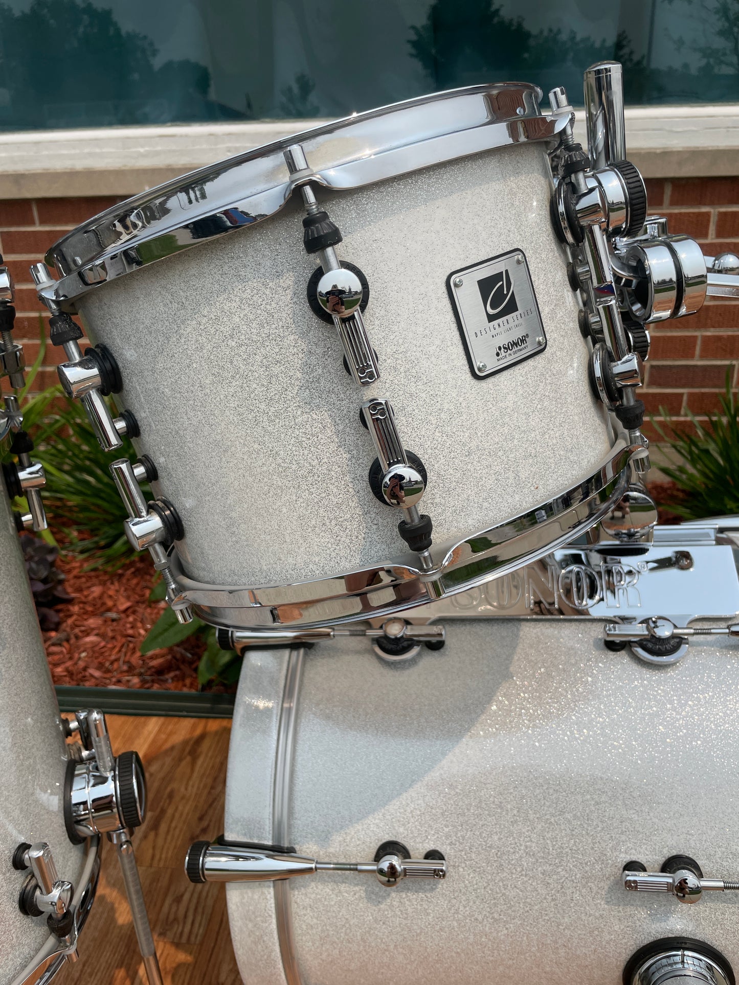 Sonor Designer Series Drum Set Maple Light White Sparkle Lacquer 18/10/12/14