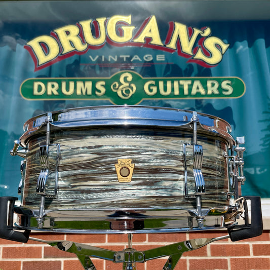 1960s Ludwig 5x14 Pioneer Snare Drum Oyster Blue Pearl