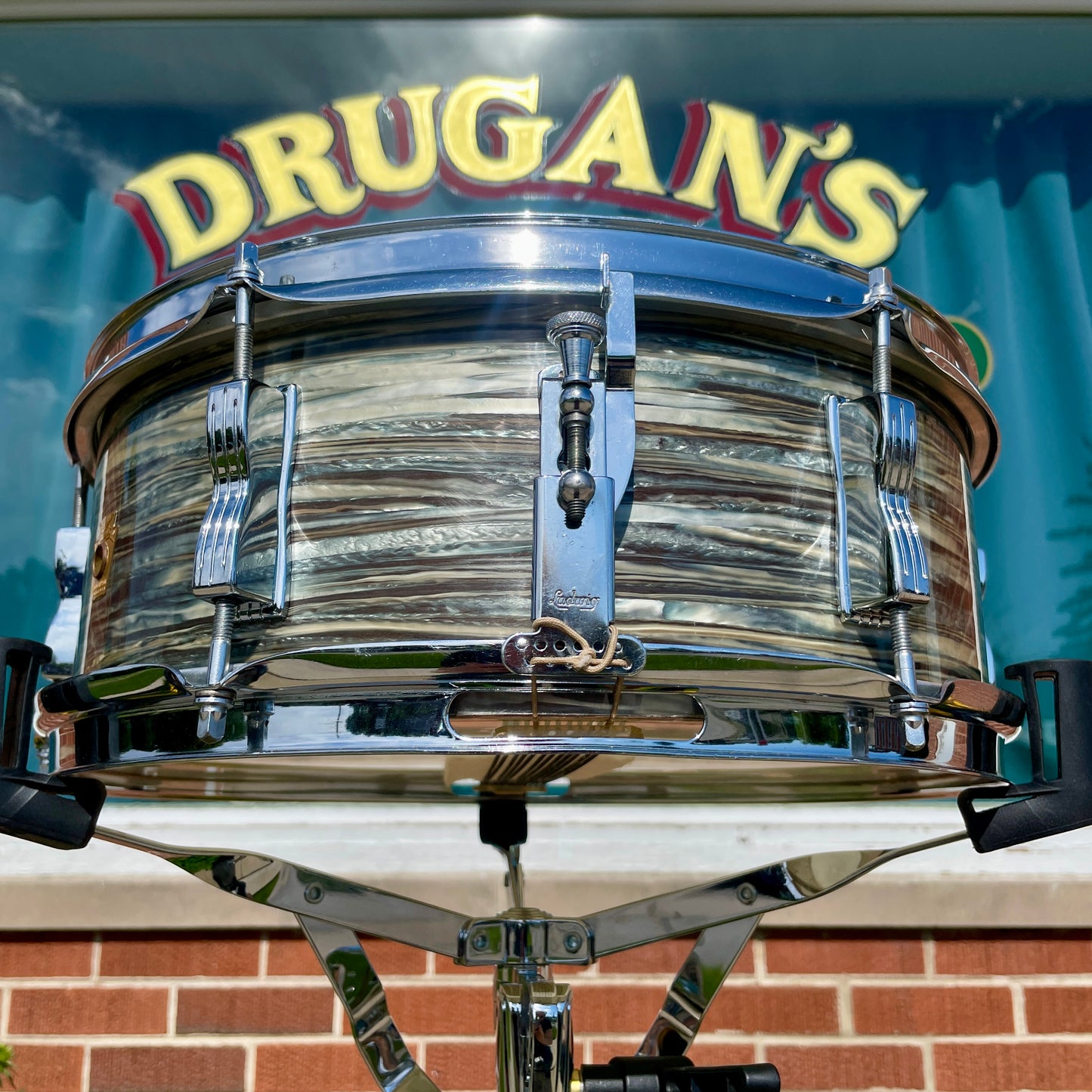 1960s Ludwig 5x14 Pioneer Snare Drum Oyster Blue Pearl