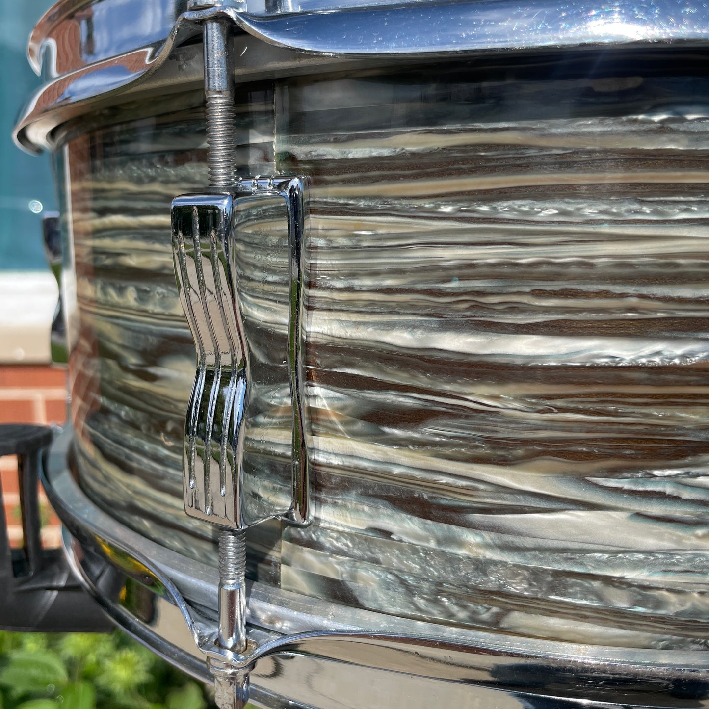1960s Ludwig 5x14 Pioneer Snare Drum Oyster Blue Pearl