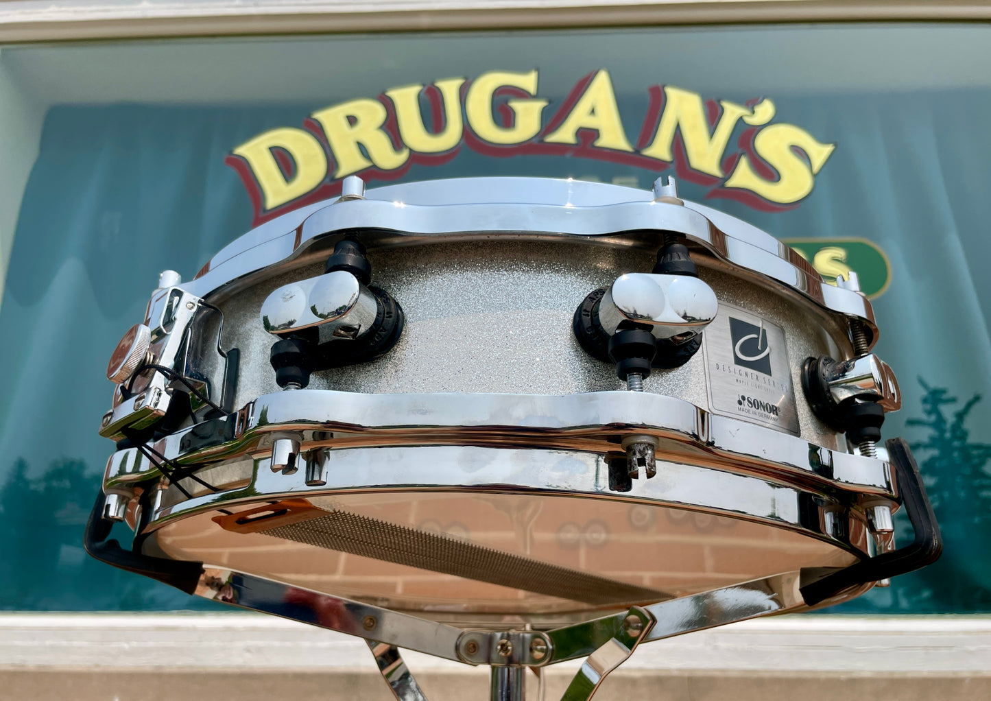 Sonor Designer Series 4x14 Maple Light Snare Drum White Sparkle Lacquer