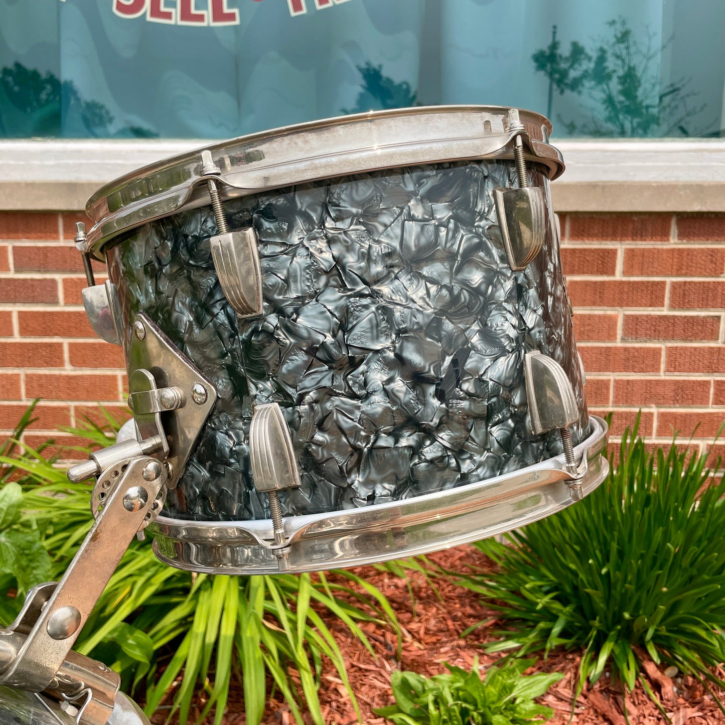 1959 Ludwig New Yorker Drum Set Black Diamond Pearl Trans Badge 22/12