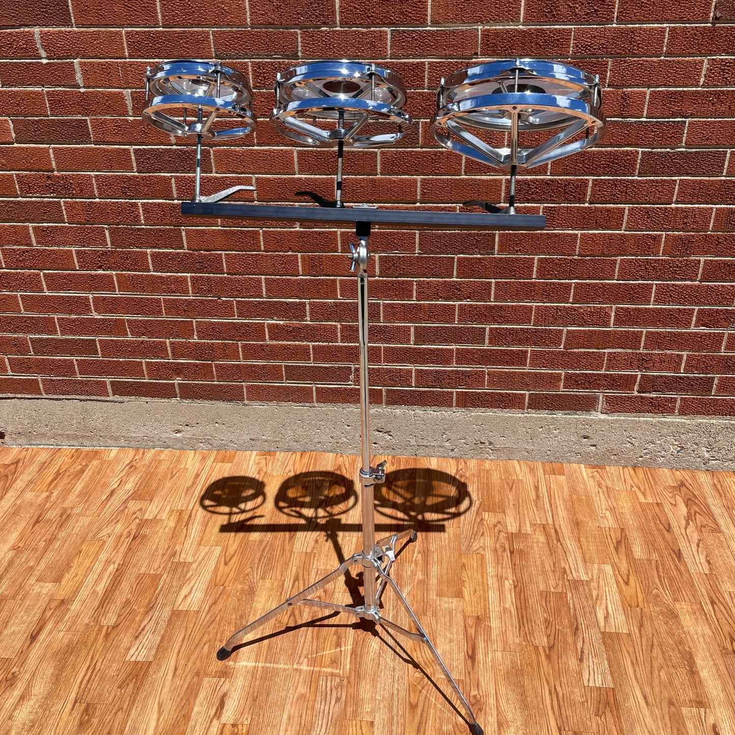 Remo / CB RotoTom 3pc Set 6/8/10 Chrome w/ Stand Roto Tom Drum