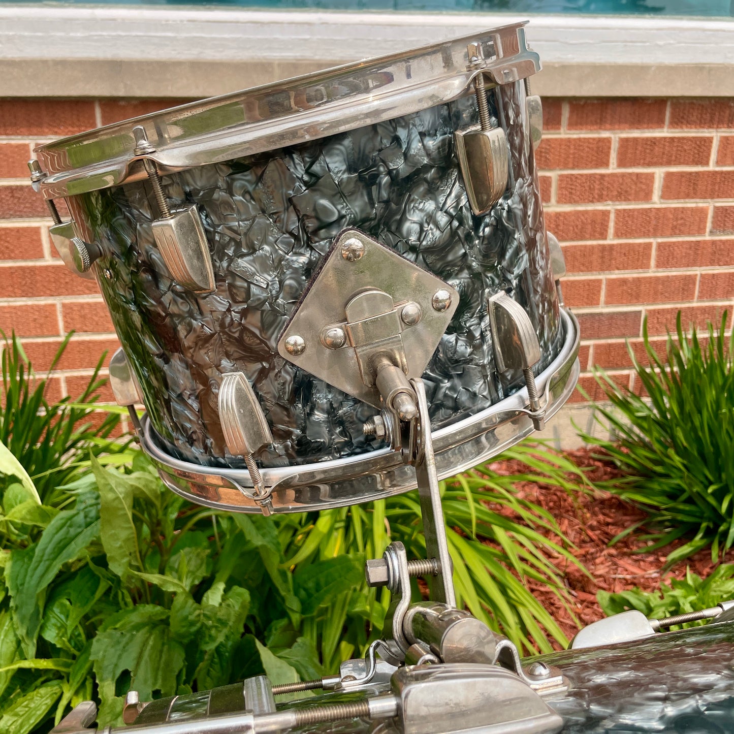 1959 Ludwig New Yorker Drum Set Black Diamond Pearl Trans Badge 22/12