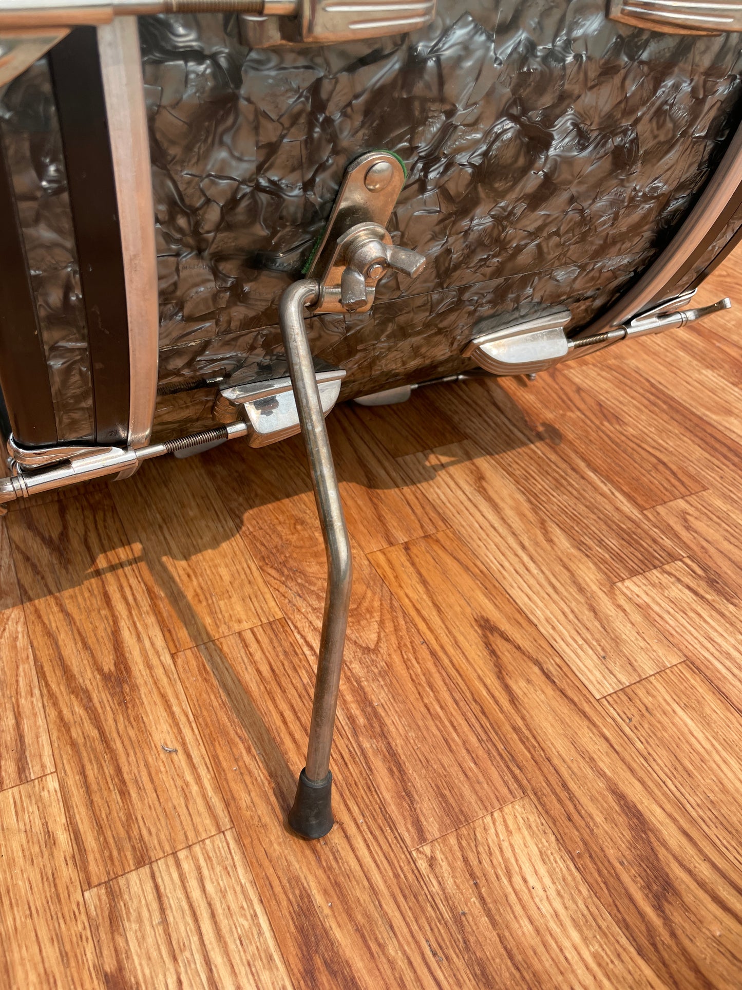 1959 Ludwig New Yorker Drum Set Black Diamond Pearl Trans Badge 22/12