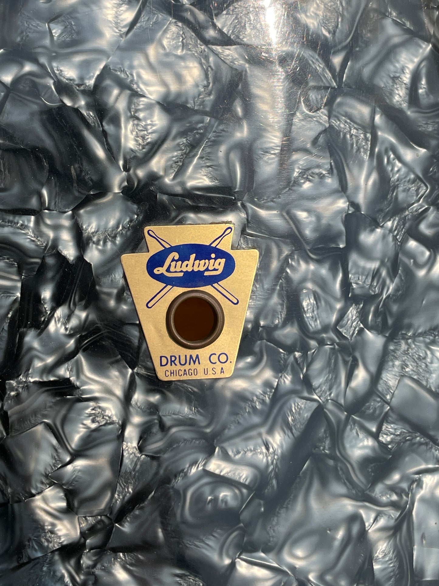 1959 Ludwig New Yorker Drum Set Black Diamond Pearl Trans Badge 22/12