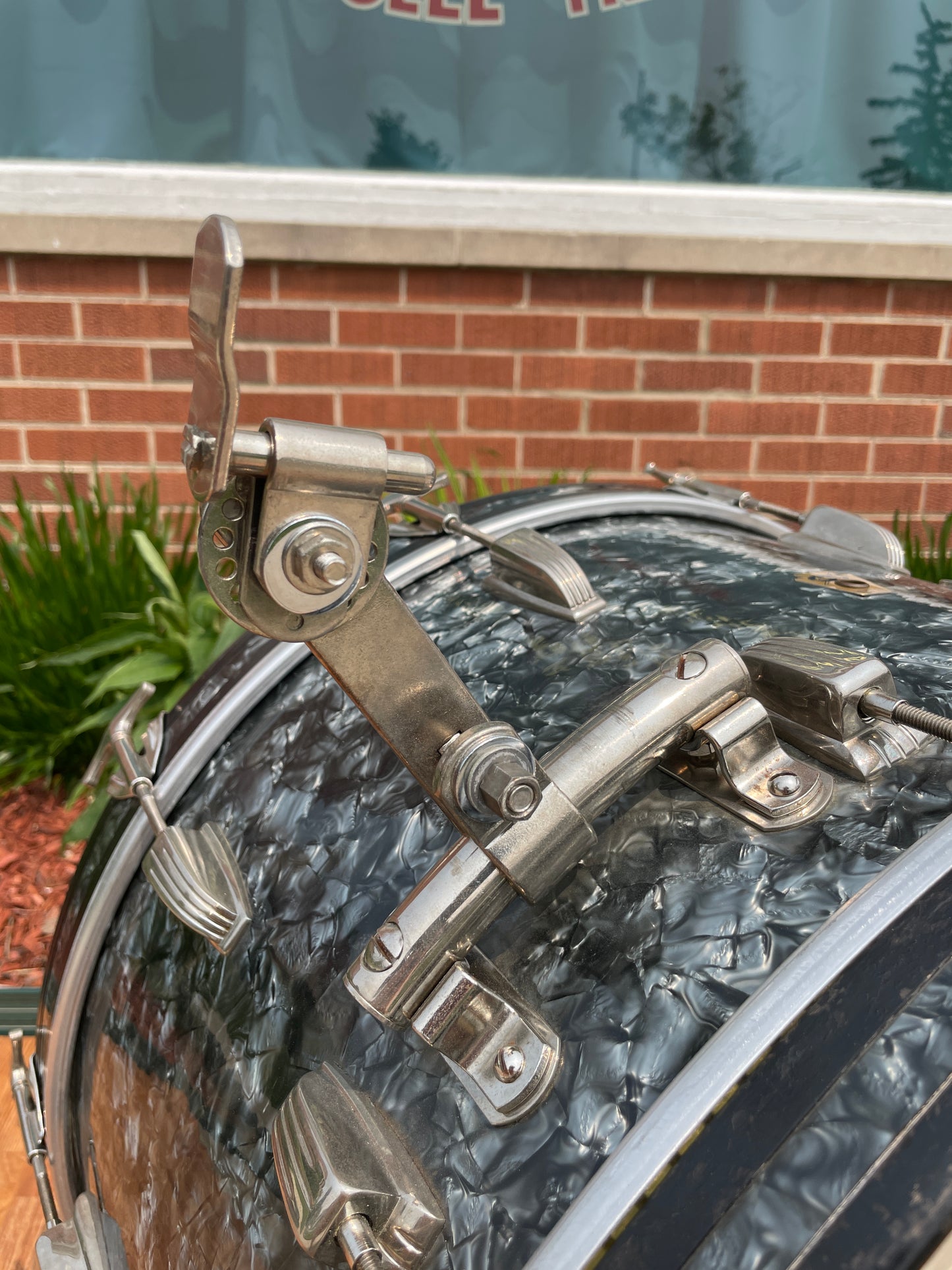 1959 Ludwig New Yorker Drum Set Black Diamond Pearl Trans Badge 22/12