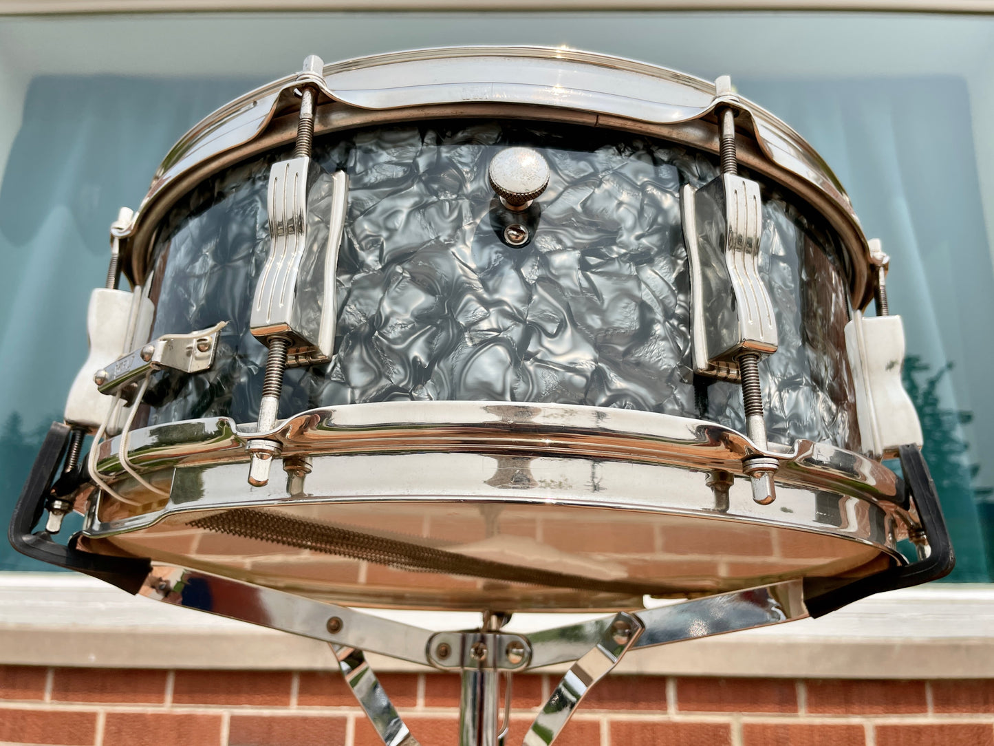 1959 Ludwig New Yorker Drum Set Black Diamond Pearl Trans Badge 22/12 w/ 5.5x14 Snare